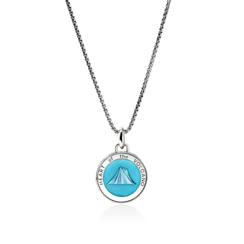 Volcano Talisman Necklace, Sterling Silver, Enamel|NM98831BU sold by John Hardy