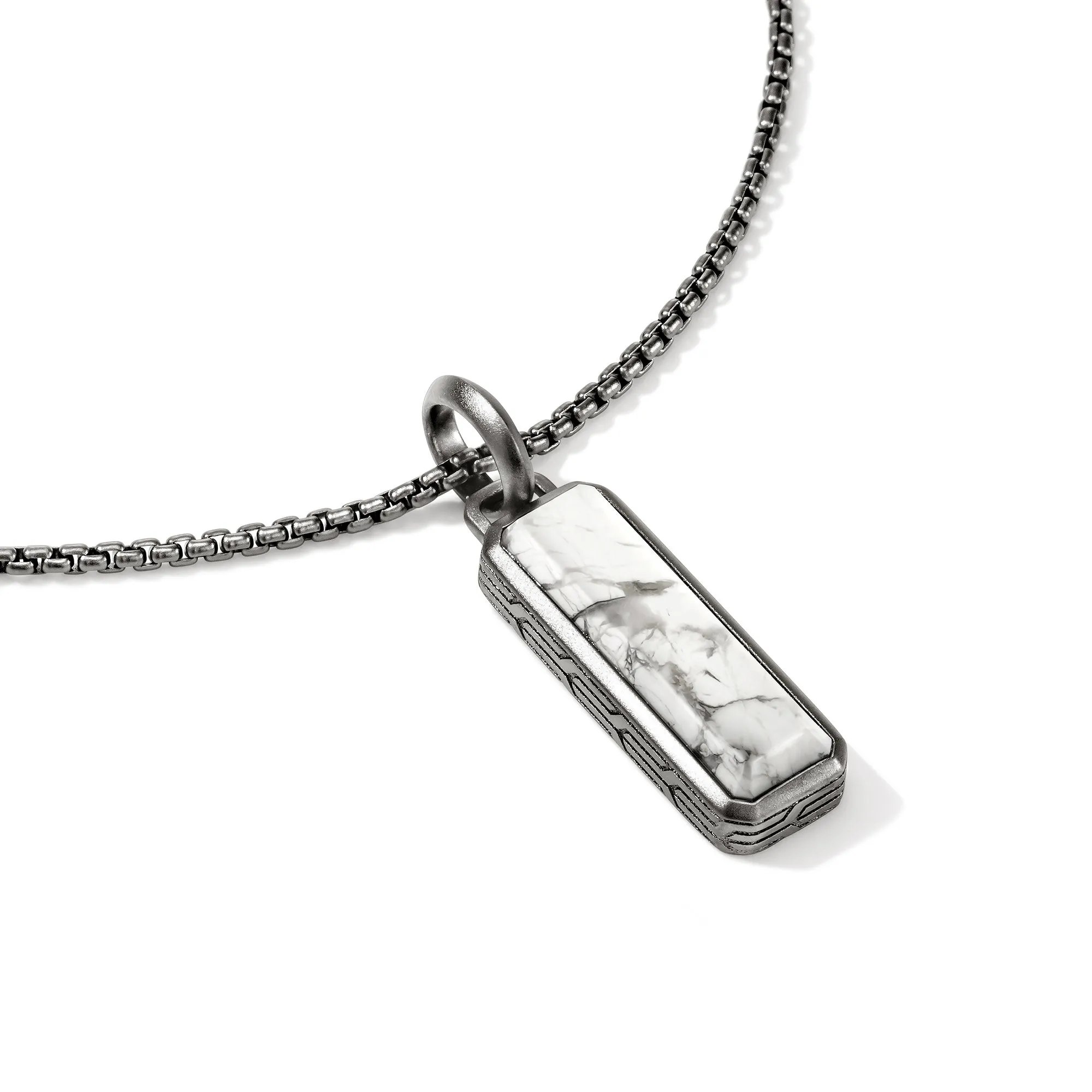 Howlite Talisman Necklace, Dark Silver|NMS988001SMBRDWHL sold by John Hardy product image thumbnail 2