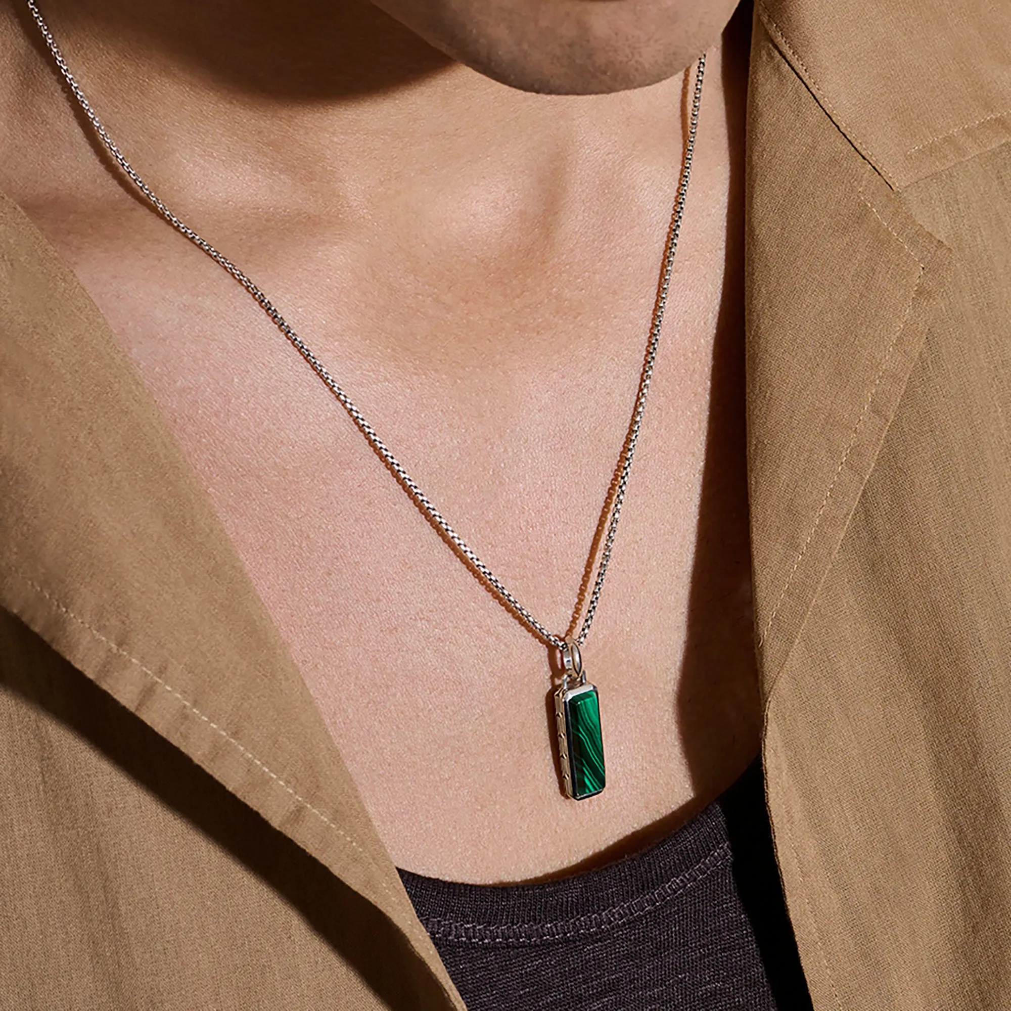 Malachite Talisman Necklace, Sterling Silver|NMS988001MH sold by John Hardy product image thumbnail 4