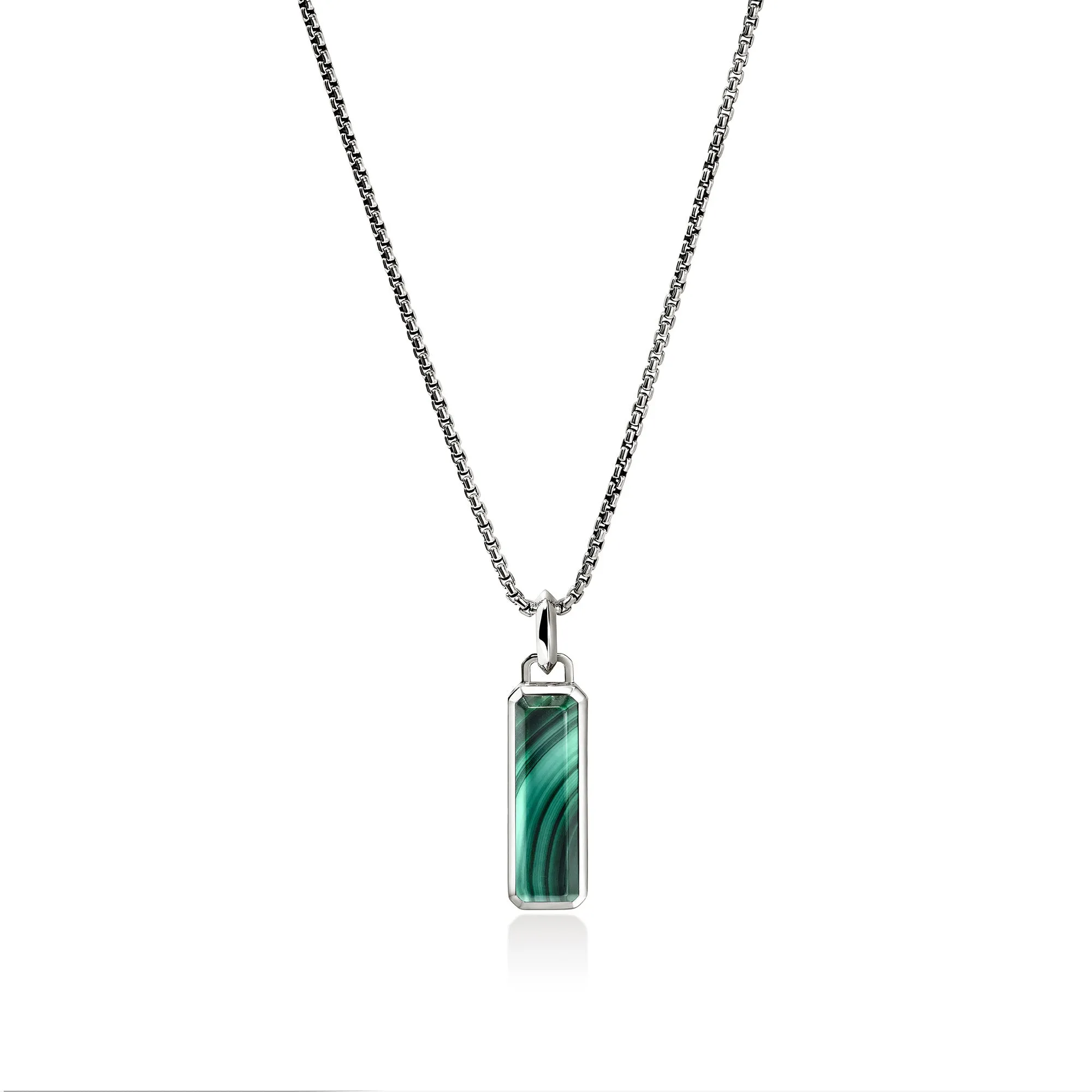Malachite Talisman Necklace, Sterling Silver|NMS988001MH sold by John Hardy