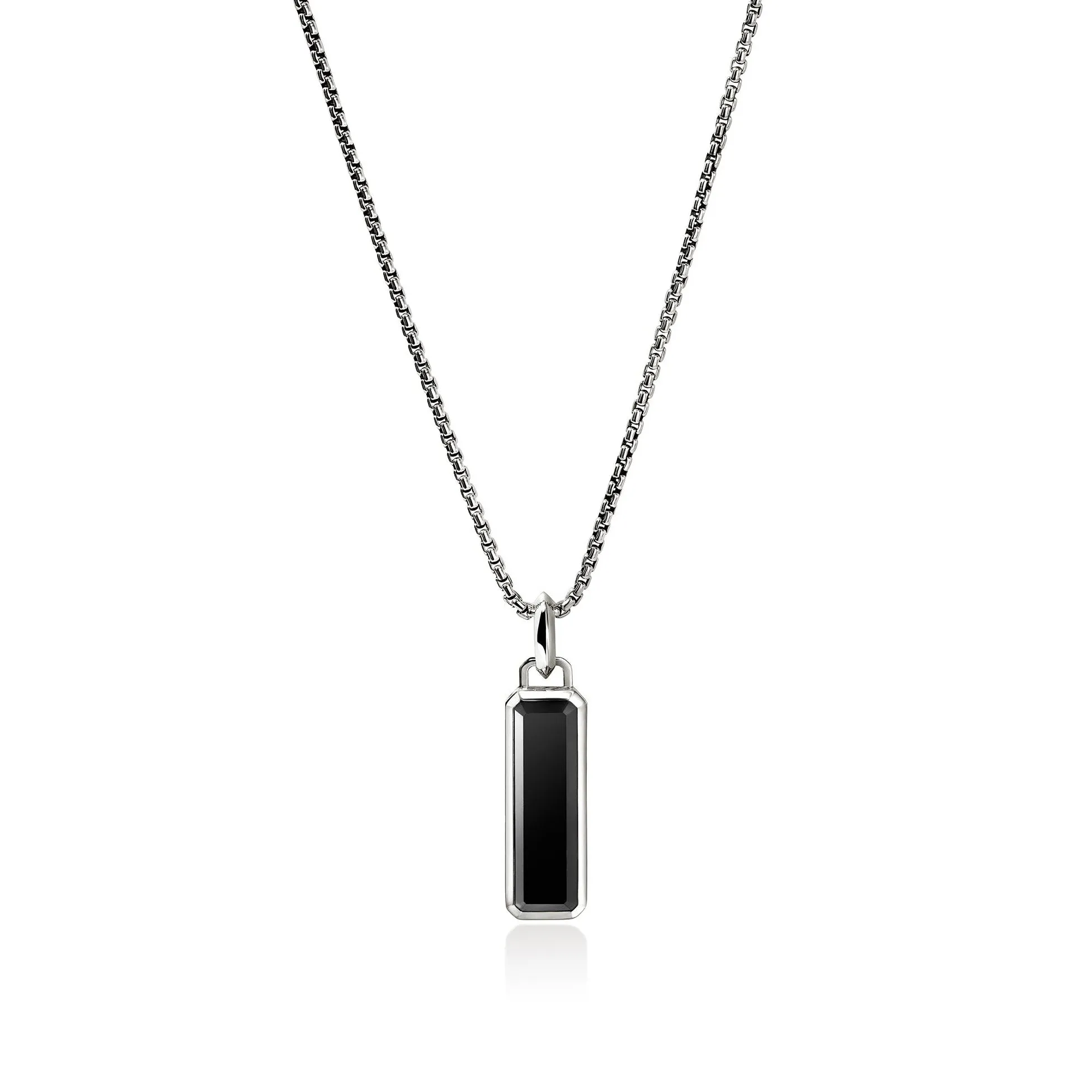 Black Onyx Talisman Necklace, Sterling Silver|NMS988001BON sold by John Hardy
