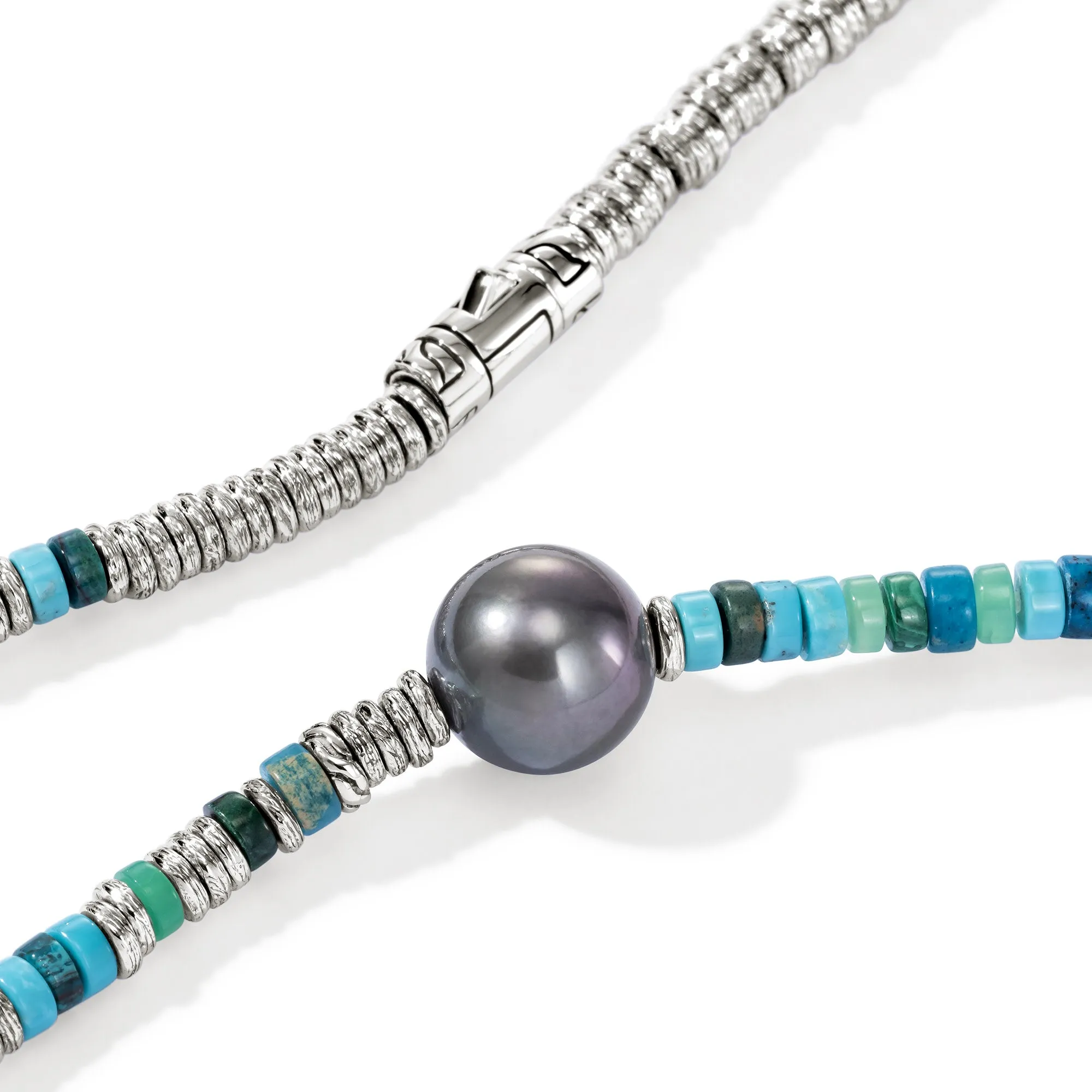 Heishi Necklace, Sterling Silver, Hardstones, Pearl|NMS987981TQCRS sold by John Hardy product image thumbnail 2