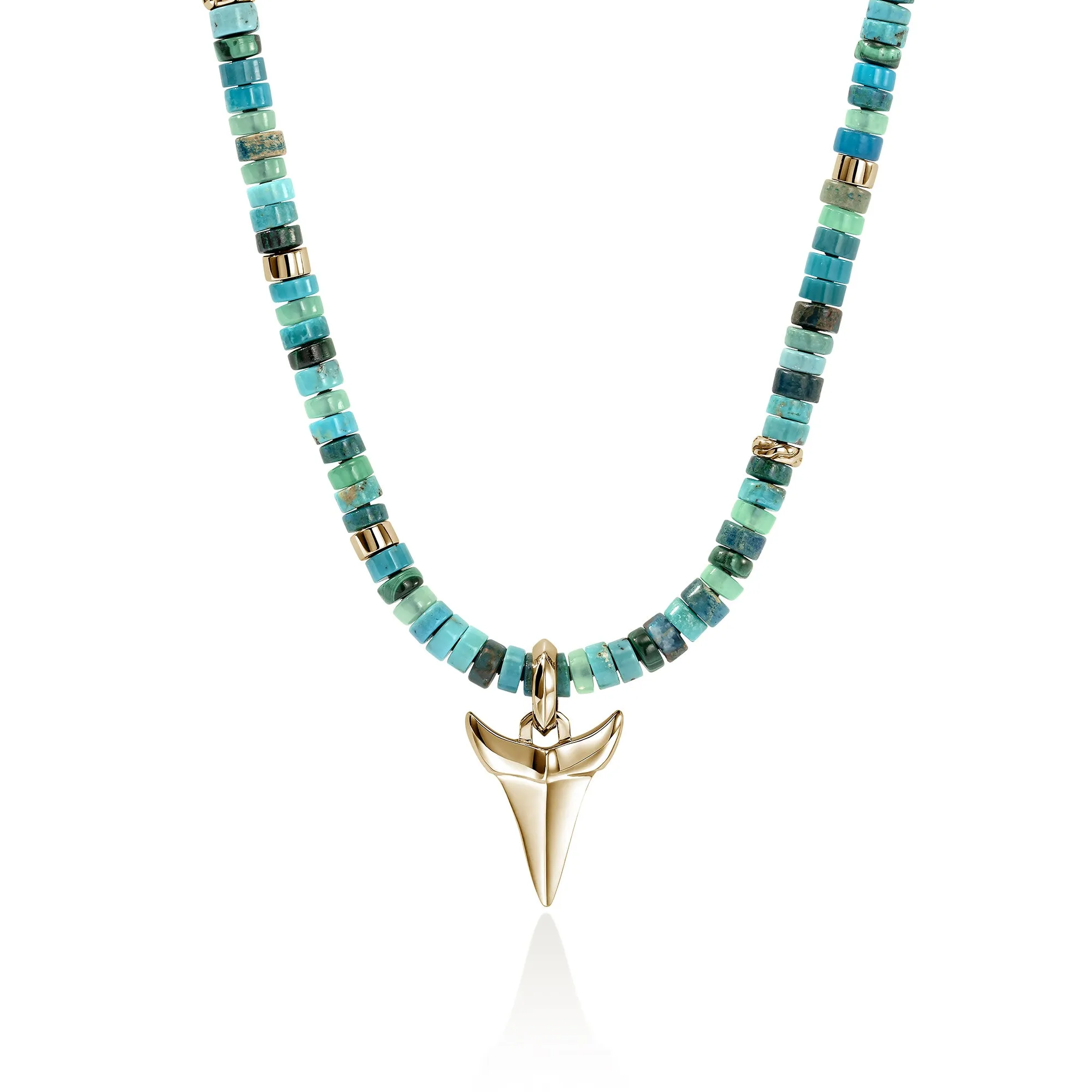 Sharktooth Heishi Necklace, Gold, Hardstones, Diamonds|NMGGX988642TQCRSDI sold by John Hardy product image thumbnail 3