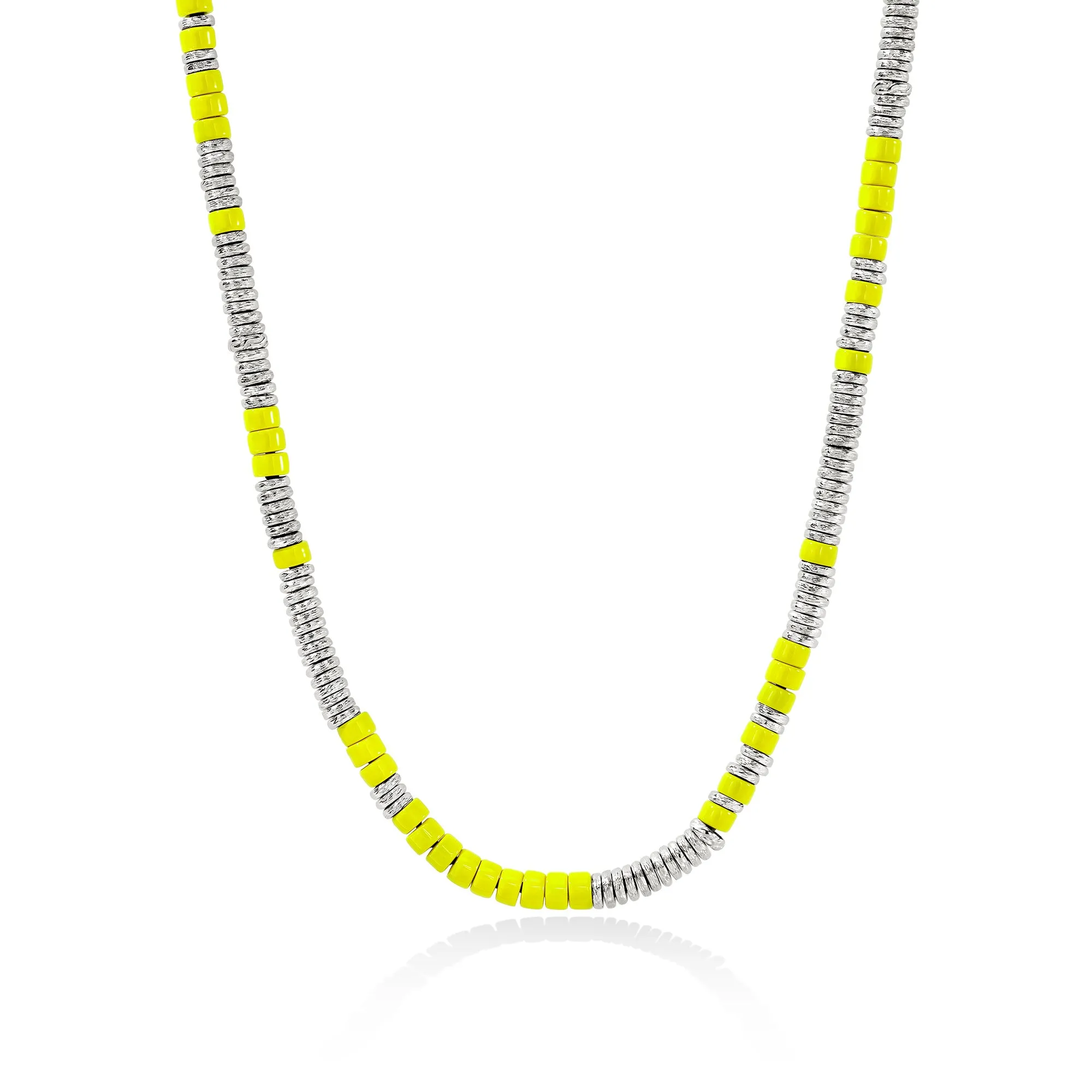 Heishi Necklace, Sterling Silver, Enamel|NM98907YE sold by John Hardy