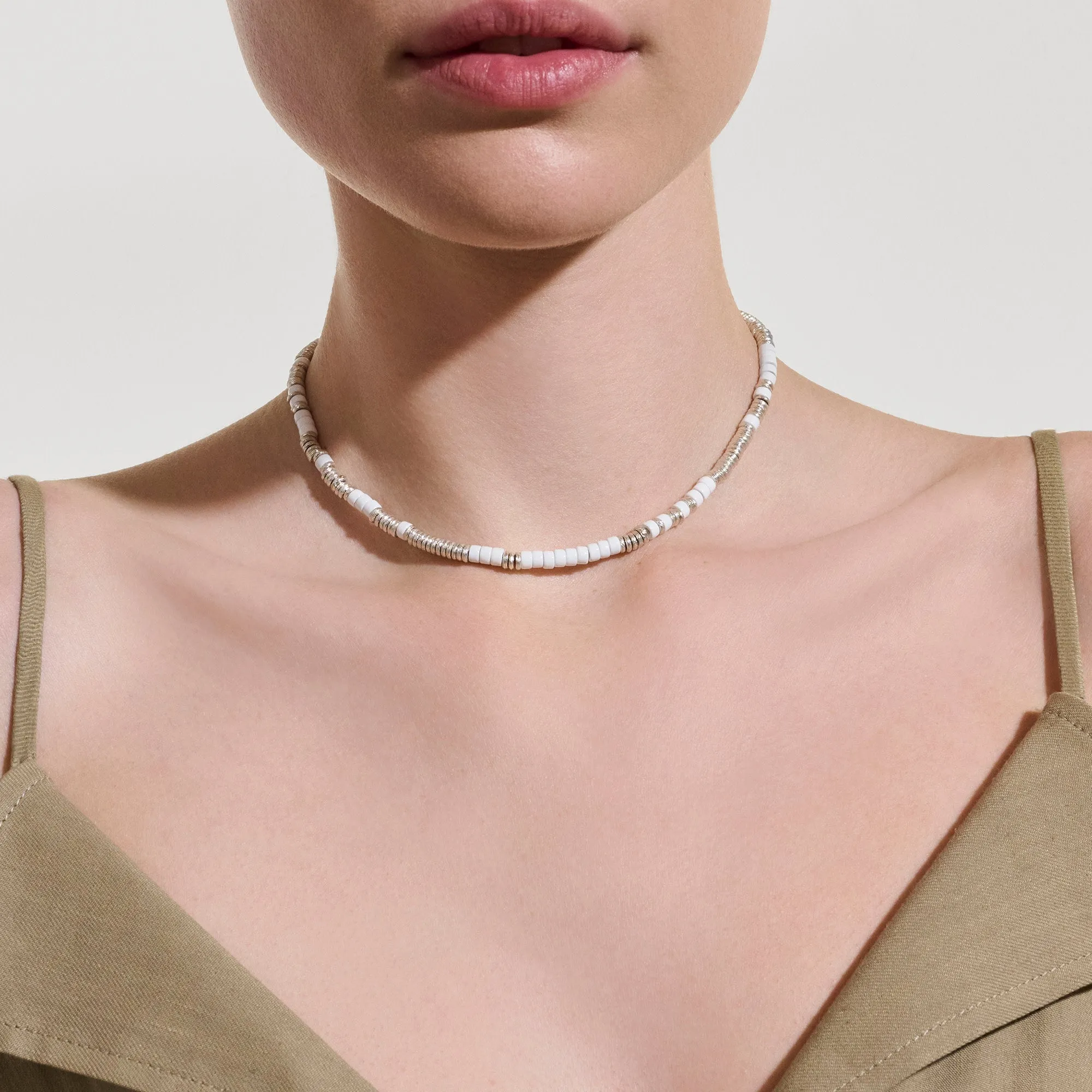 Heishi Necklace, Sterling Silver, Enamel|NM98907WH sold by John Hardy product image thumbnail 4