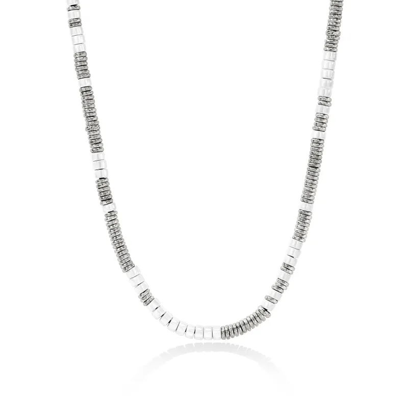 Heishi Necklace, Sterling Silver, Enamel|NM98907WH sold by John Hardy