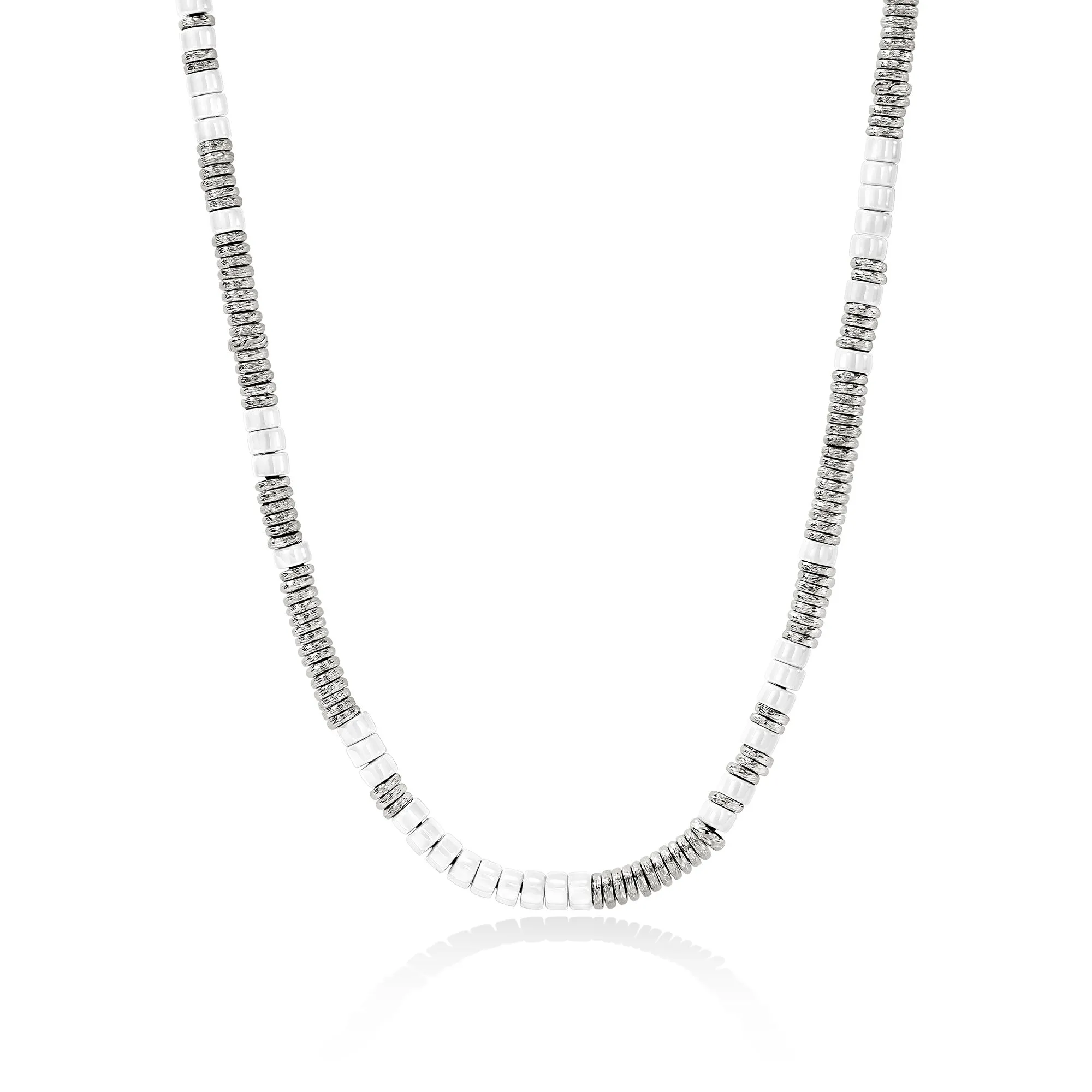 Heishi Necklace, Sterling Silver, Enamel|NM98907WH sold by John Hardy