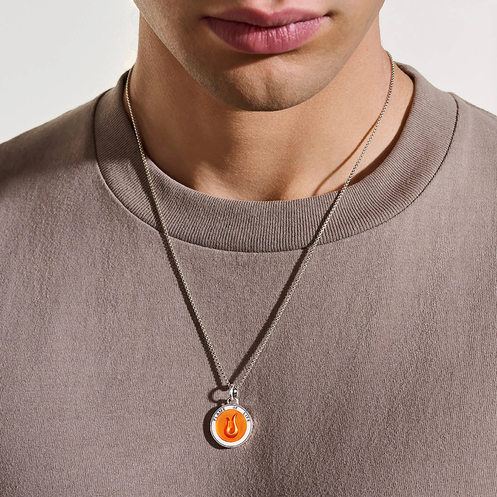 Flame Talisman Necklace, Sterling Silver, Enamel|NM98837OR sold by John Hardy product image thumbnail 4