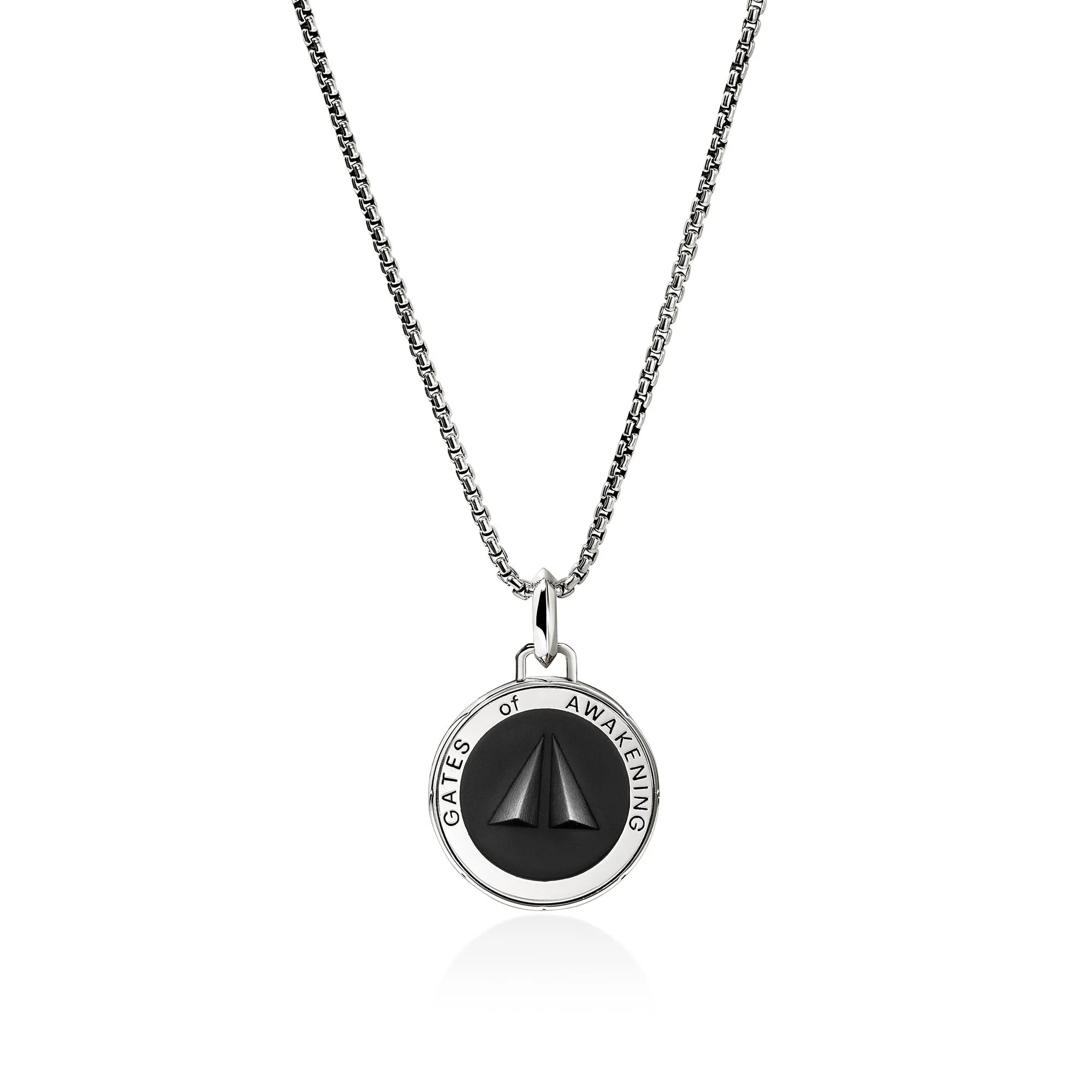 Split Gate Talisman Necklace, Sterling Silver, Enamel|NM98838GY sold by John Hardy