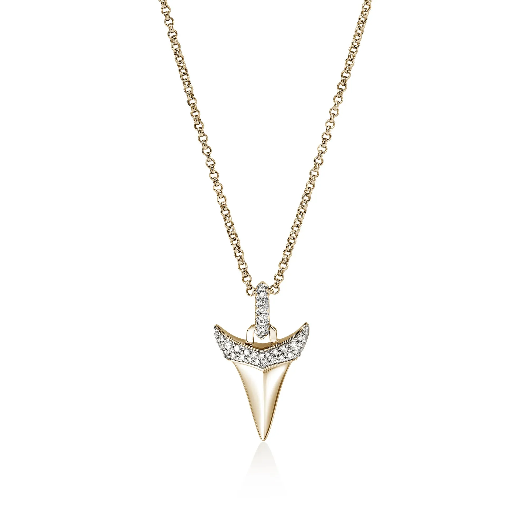 Shark Tooth Talisman Necklace, Gold, Diamonds|NGGX9012242DI sold by John Hardy