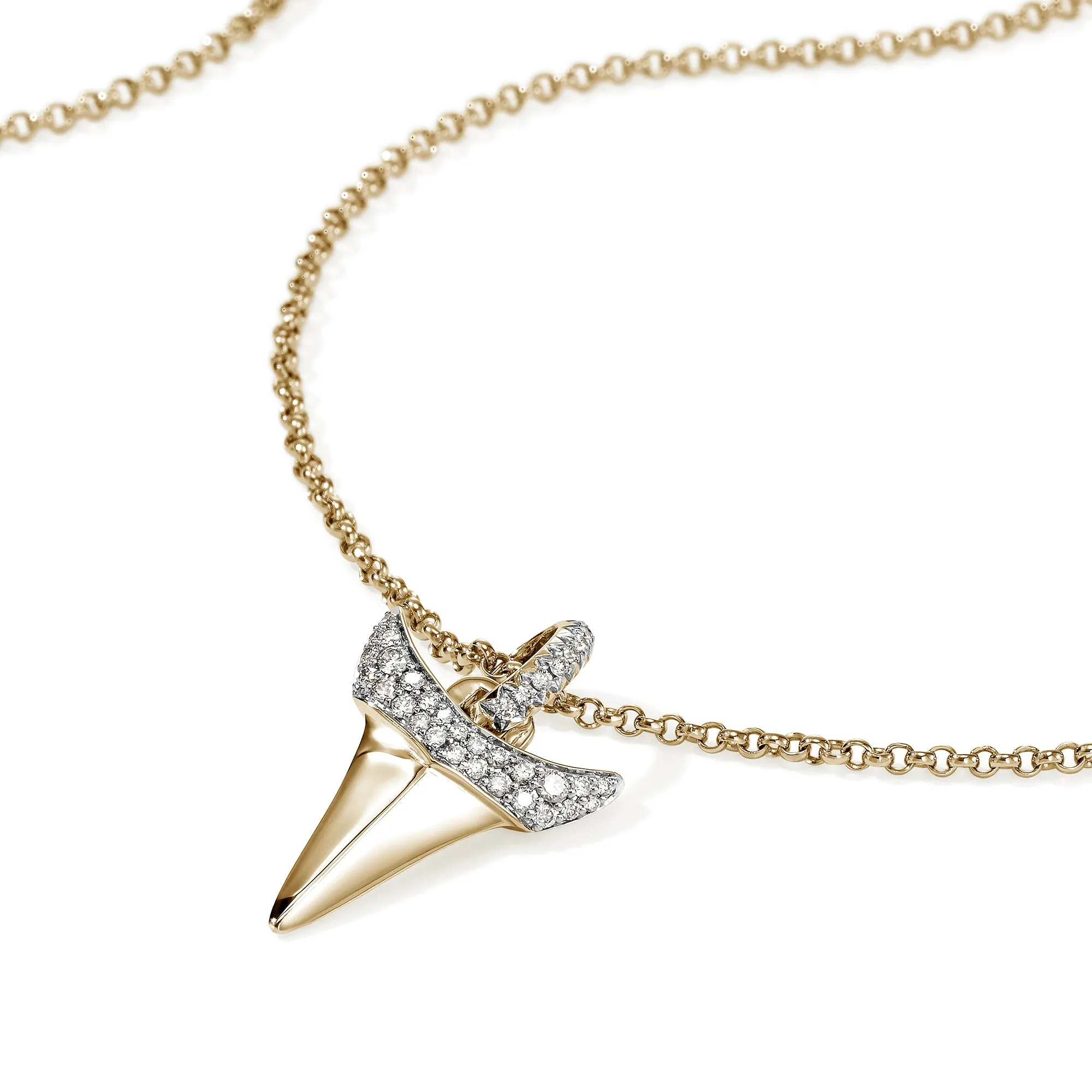 Shark Tooth Talisman Necklace, Gold, Diamonds|NGGX9012242DI sold by John Hardy product image thumbnail 2