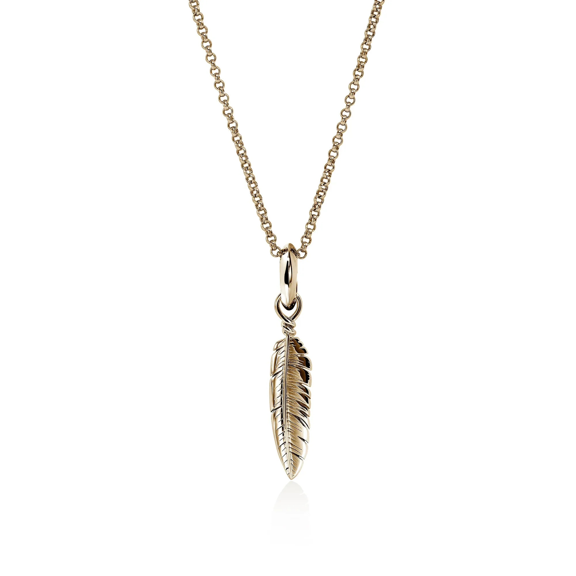 Feather Talisman Necklace, Gold, Diamonds|NGGX9012092DI sold by John Hardy product image thumbnail 3