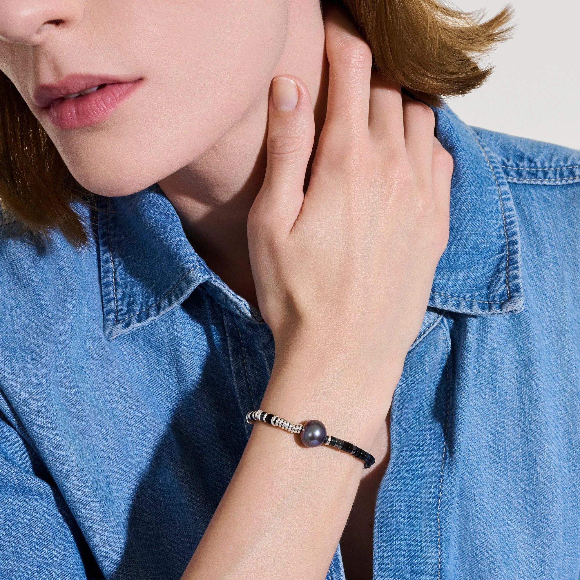 Heishi Bracelet, Sterling Silver, Hardstones, Pearl|BUS987971BONHE sold by John Hardy product image thumbnail 5