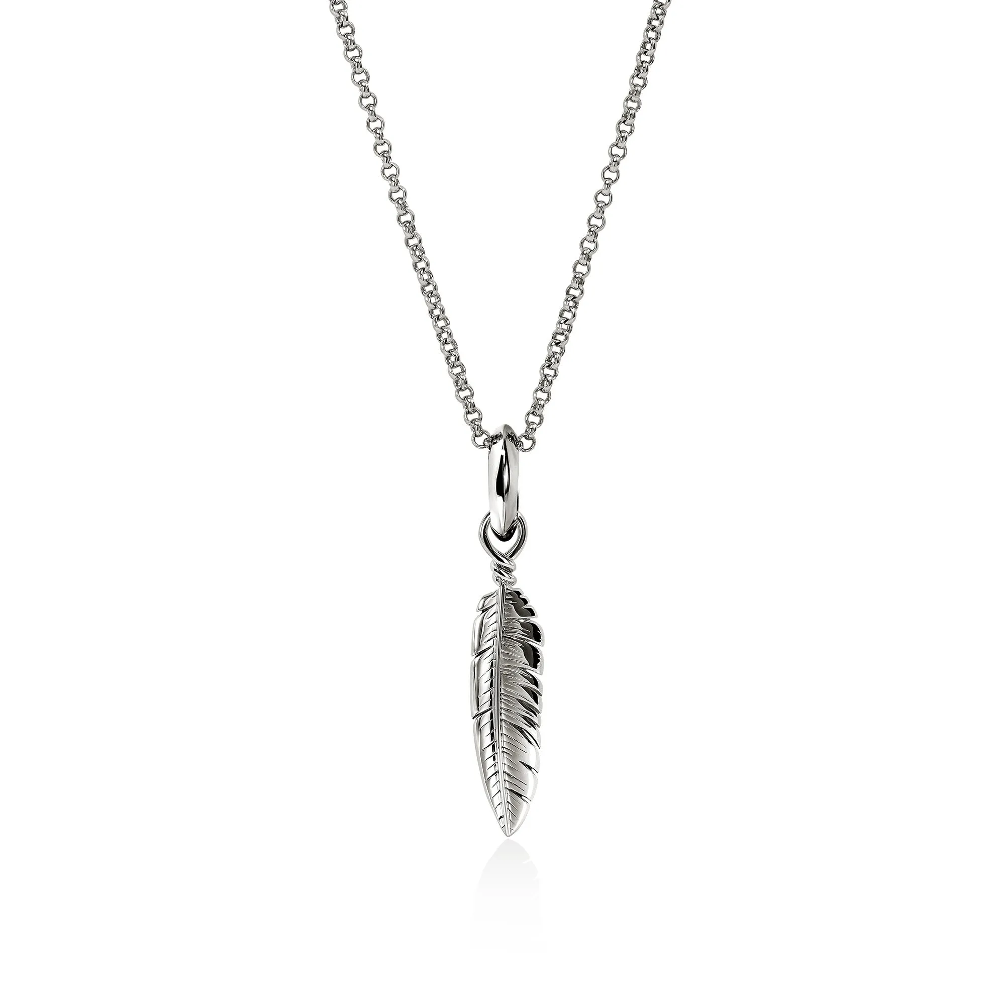 Feather Talisman Necklace, Sterling Silver, Diamonds|NBP9012092DI sold by John Hardy product image thumbnail 3