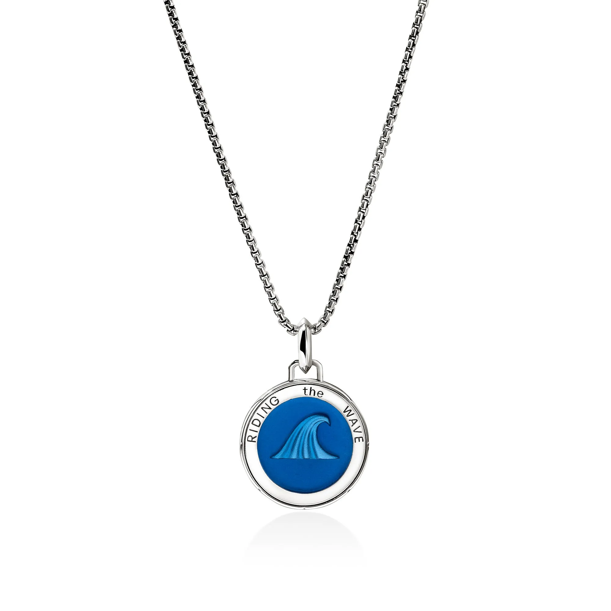 Wave Talisman Necklace, Sterling Silver, Enamel|NM98835NBU sold by John Hardy