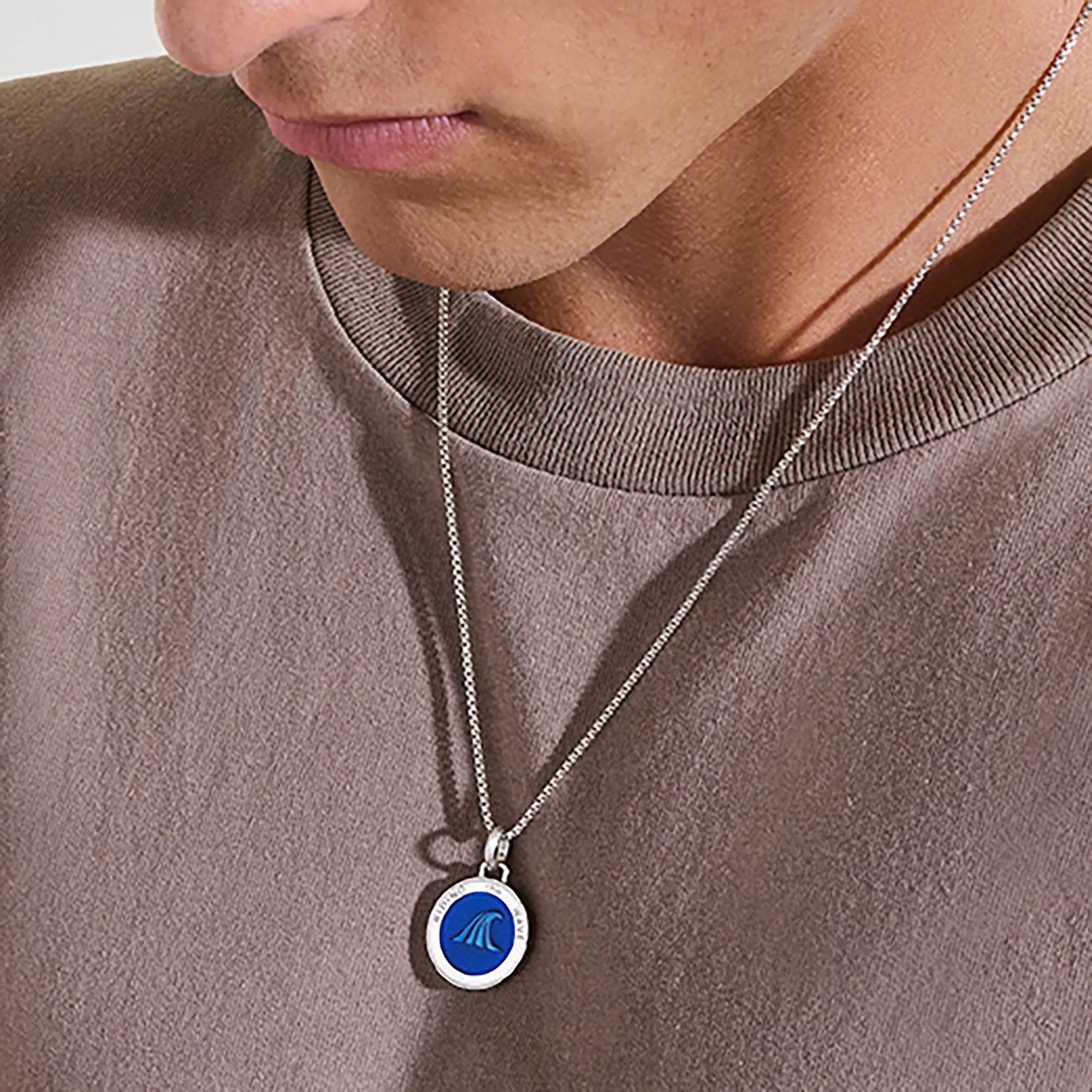 Wave Talisman Necklace, Sterling Silver, Enamel|NM98835NBU sold by John Hardy product image thumbnail 4