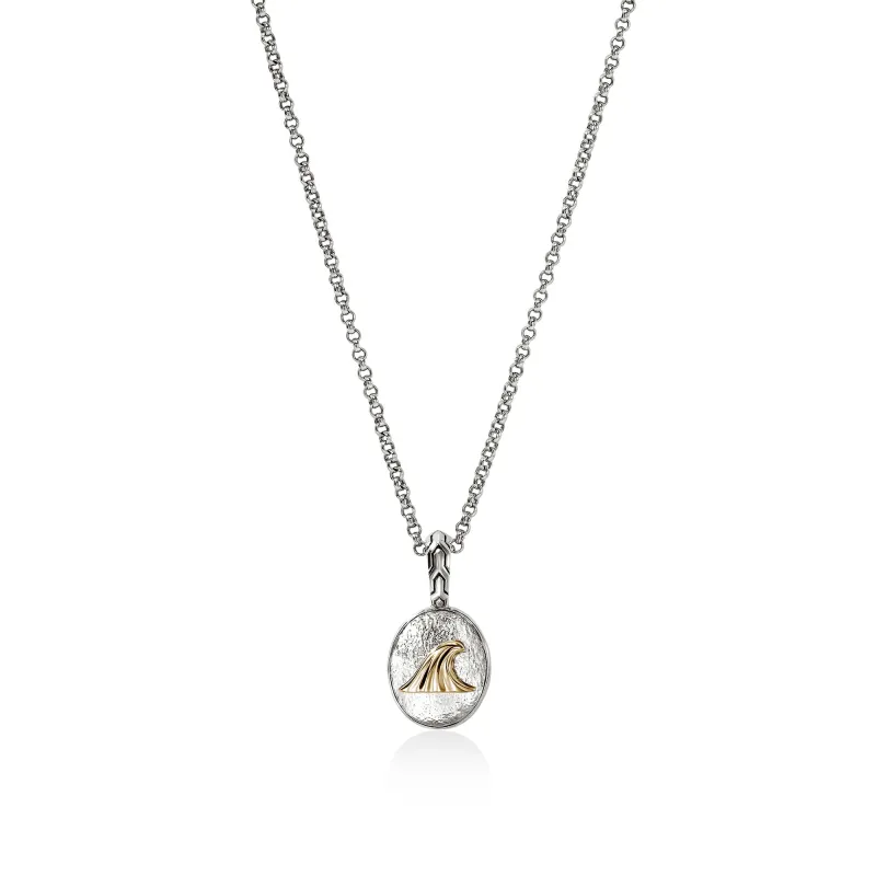 Wave Talisman Necklace, Gold, Sterling Silver|NZZ98823 sold by John Hardy