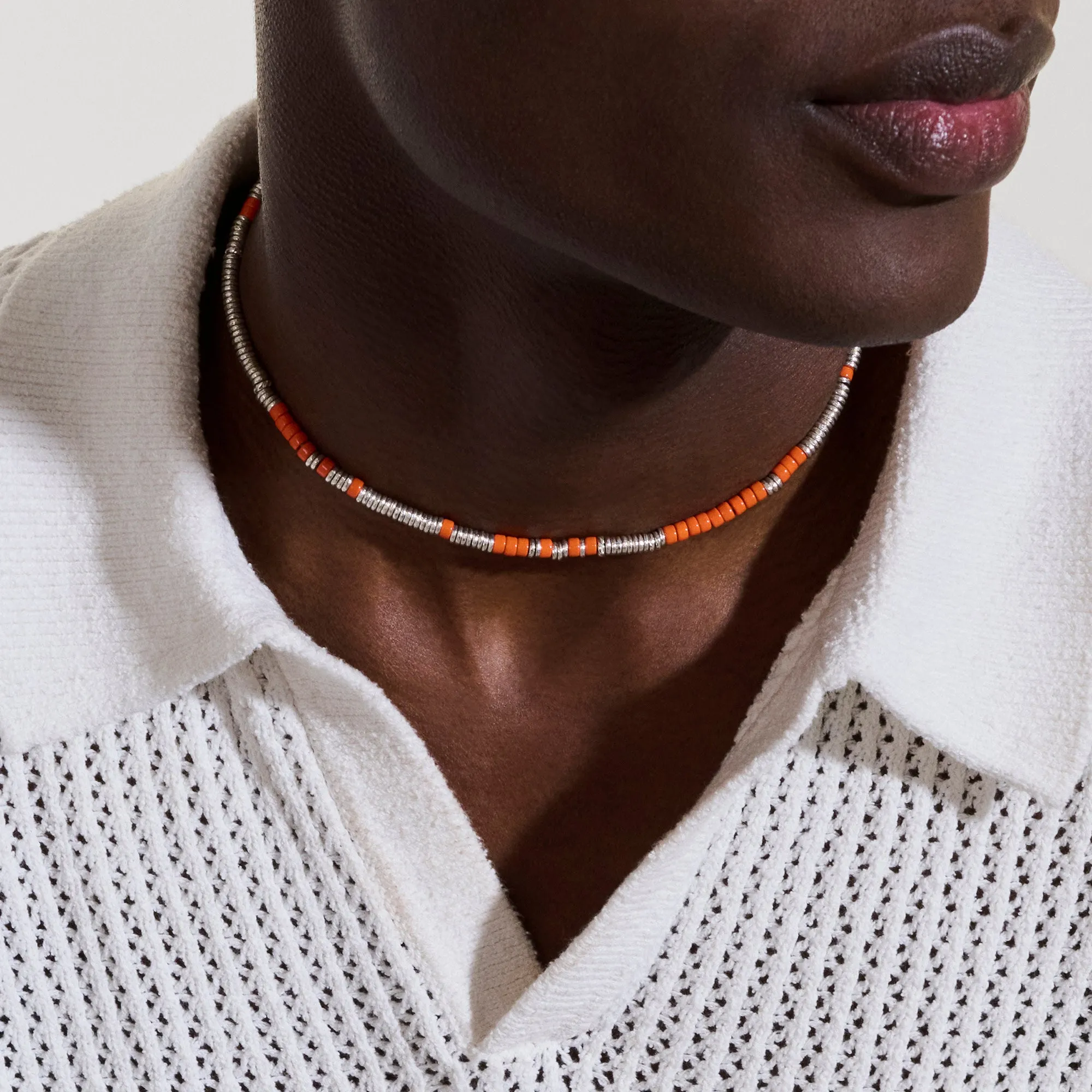 Heishi Necklace, Sterling Silver, Enamel|NM98907OR sold by John Hardy product image thumbnail 5