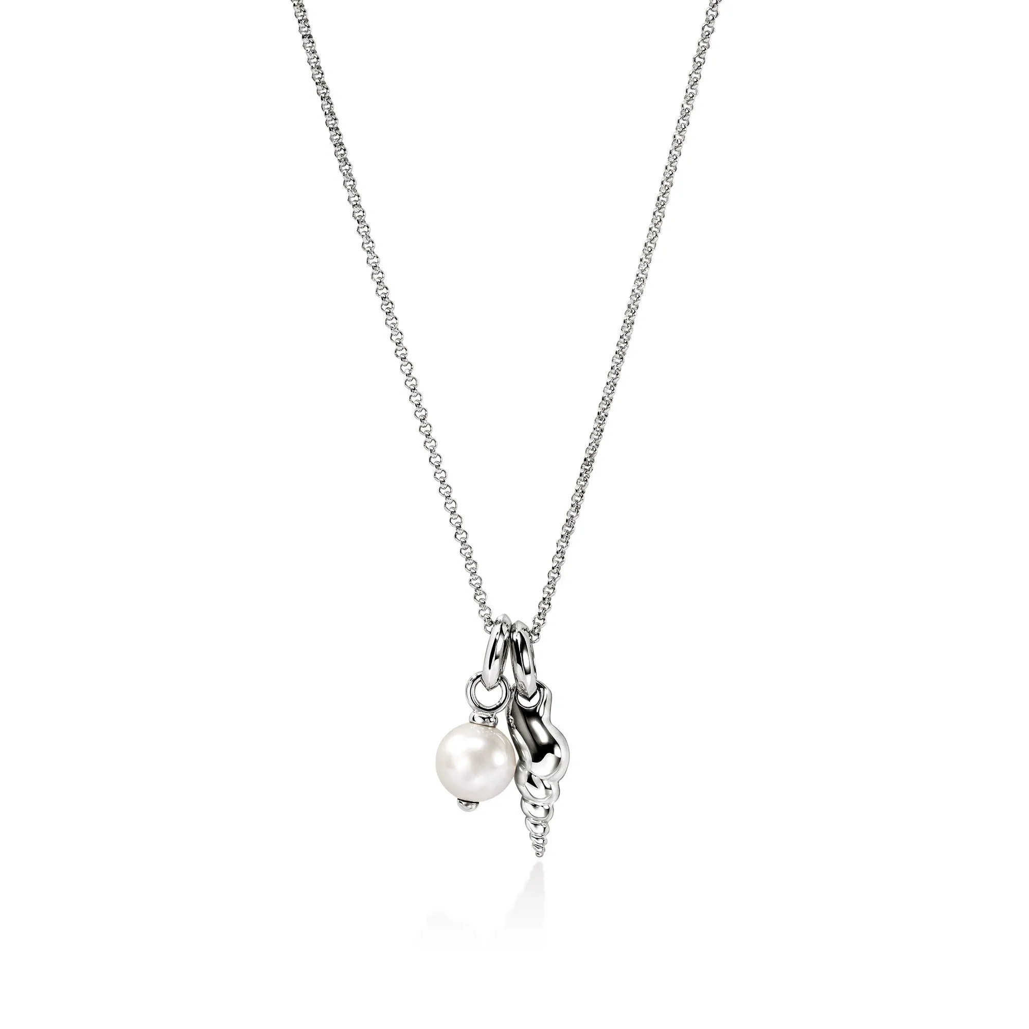 Shell Talisman Necklace, Sterling Silver, Diamonds, Pearl|NBP988902DI sold by John Hardy product image thumbnail 3