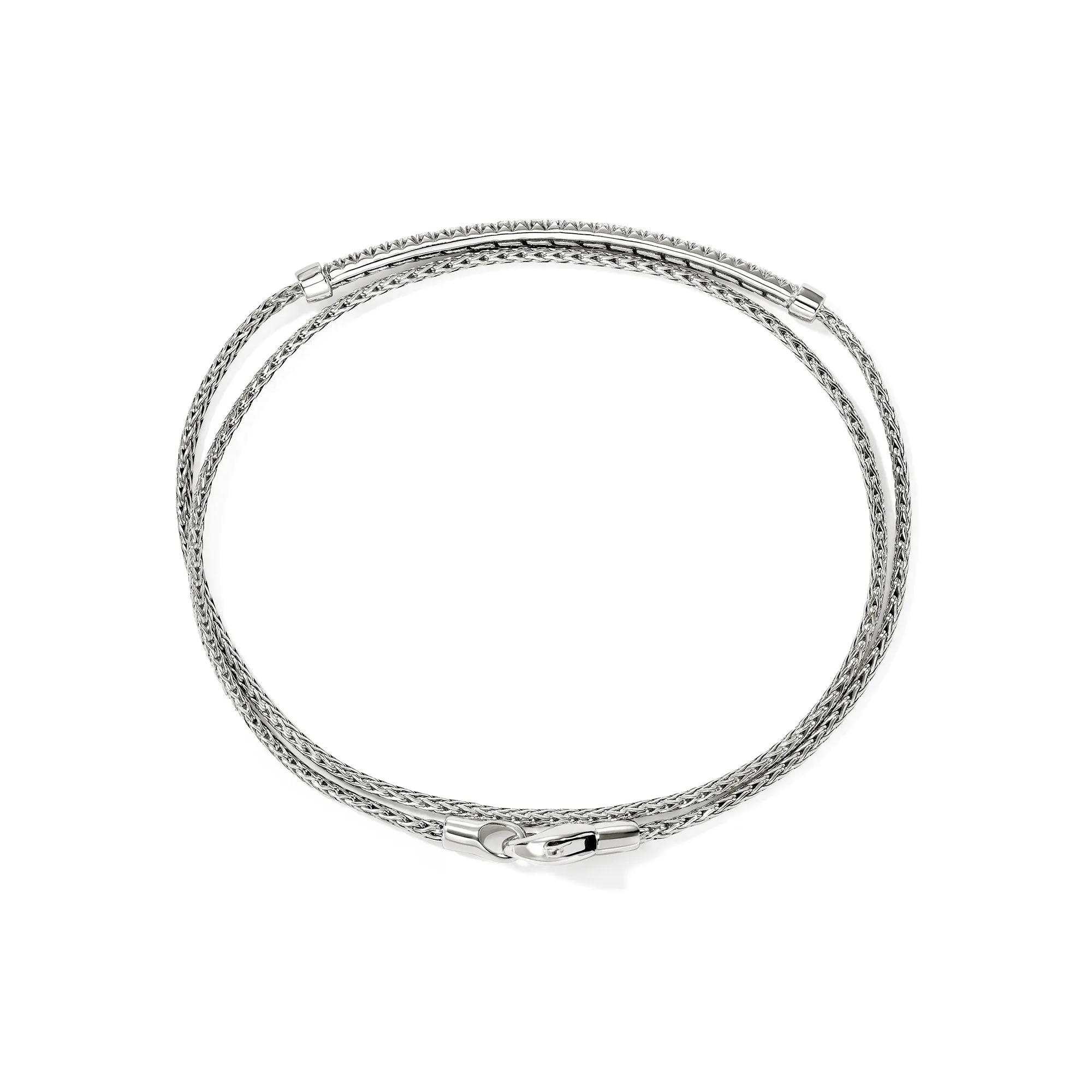 JH Essential Pavé Wrap Bracelet, Sterling Silver, Diamonds, 1.8MM|BUP987852DI sold by John Hardy product image thumbnail 5