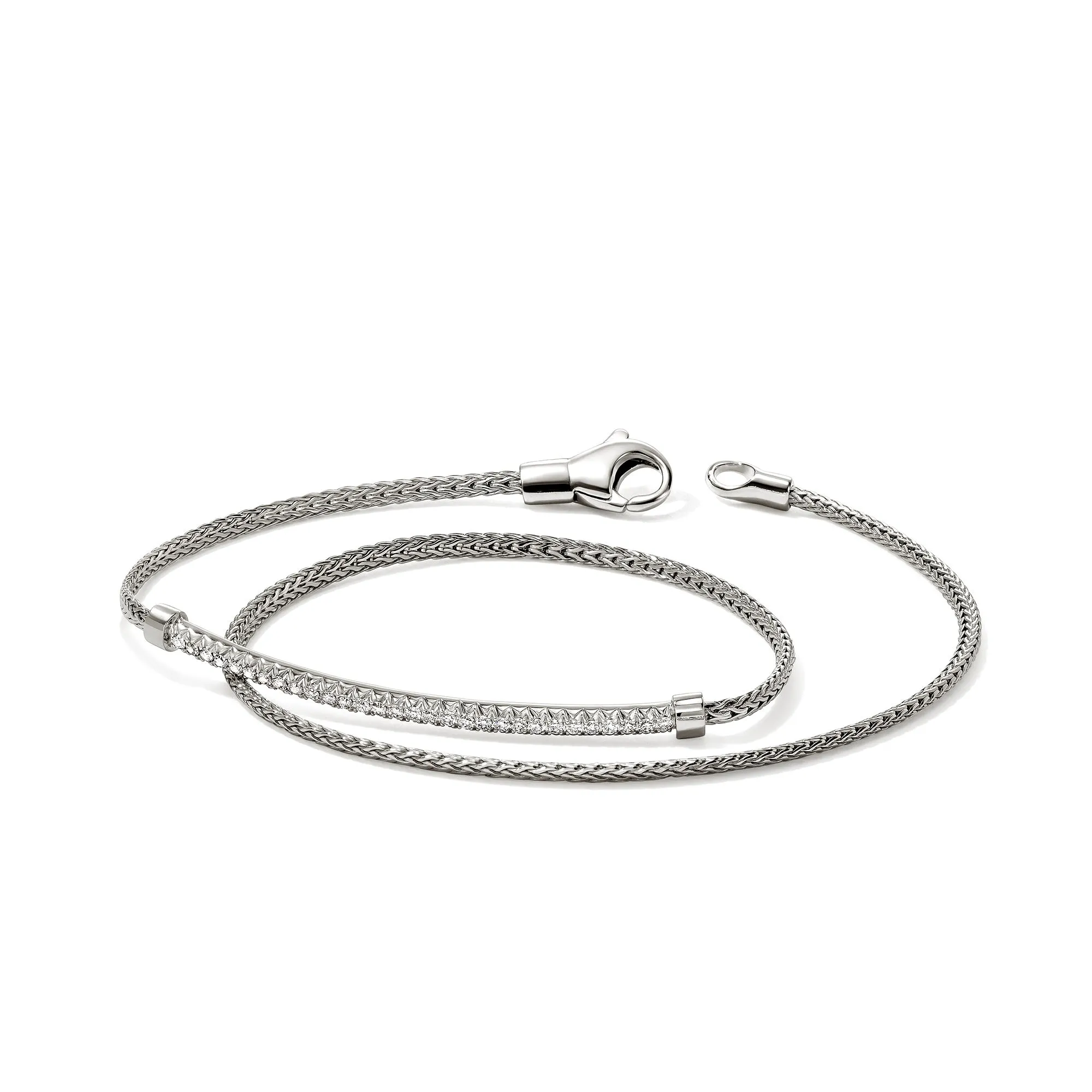 JH Essential Pavé Wrap Bracelet, Sterling Silver, Diamonds, 1.8MM|BUP987852DI sold by John Hardy product image thumbnail 3