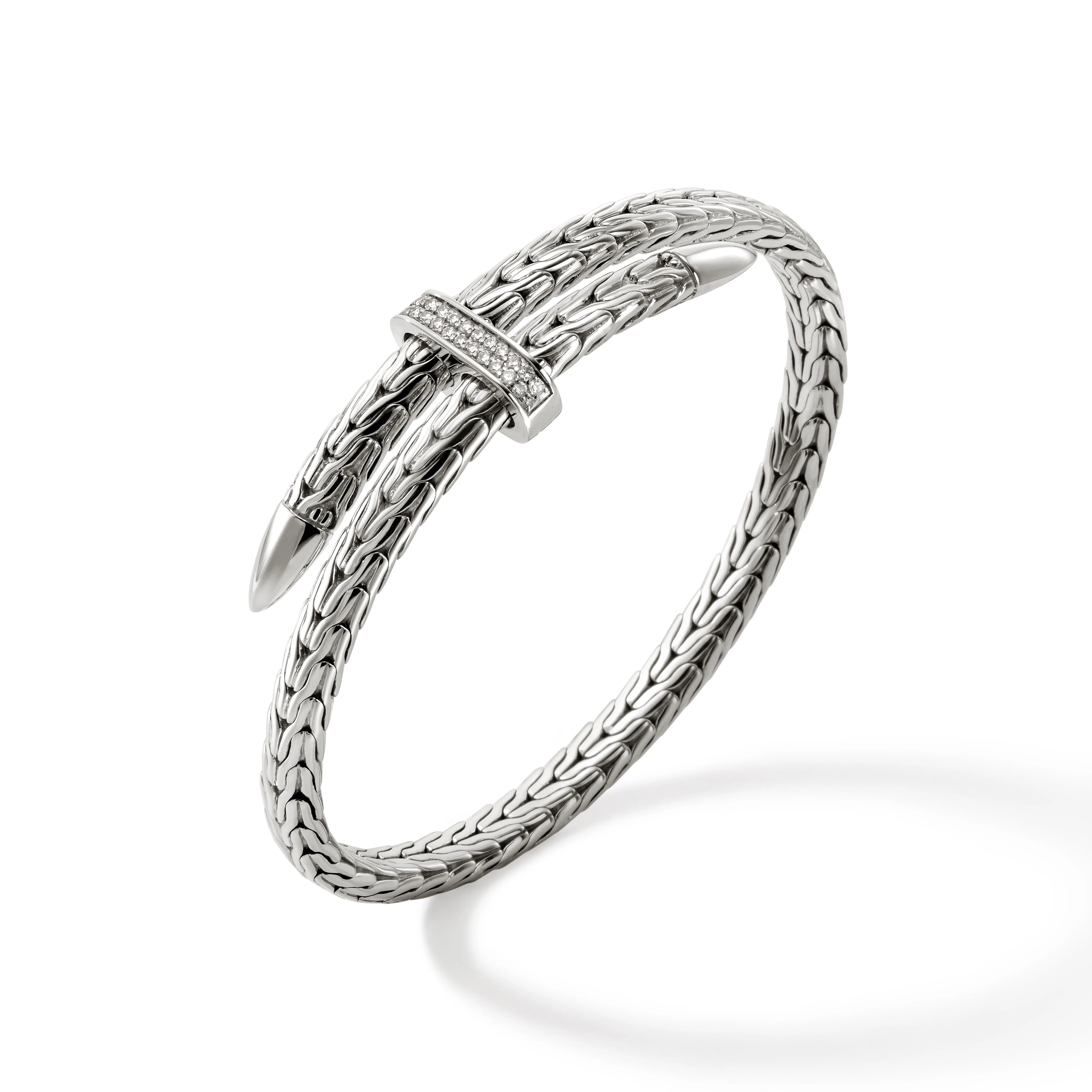 Spear Flex Cuff, Sterling Silver, Diamonds, 5.5MM|CBP9011072DI sold by John Hardy product image thumbnail 3