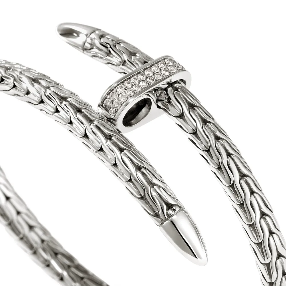 Spear Flex Cuff, Sterling Silver, Diamonds, 5.5MM|CBP9011072DI sold by John Hardy product image thumbnail 2