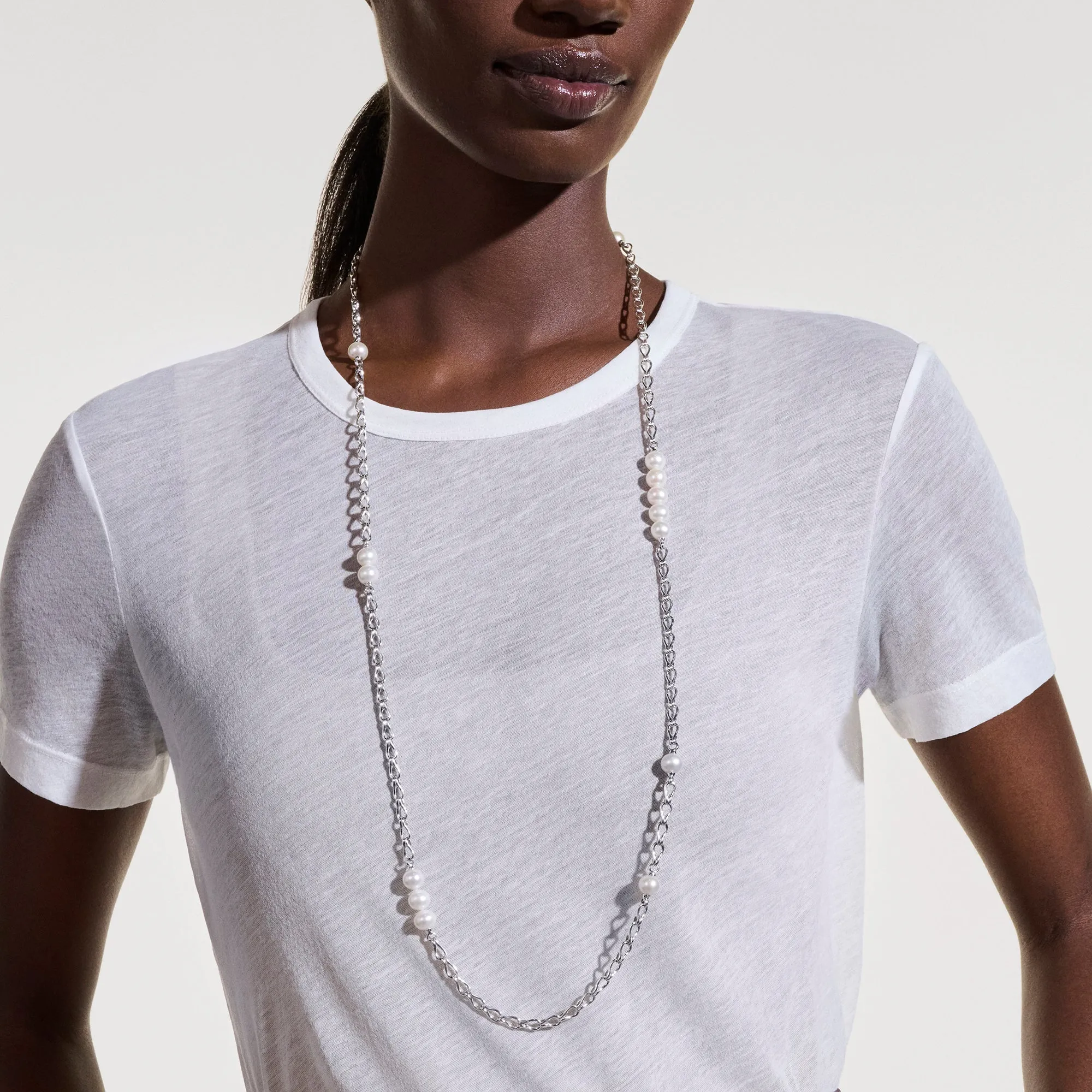 Surf Necklace, Sterling Silver, Pearls|NB895091 sold by John Hardy product image thumbnail 4