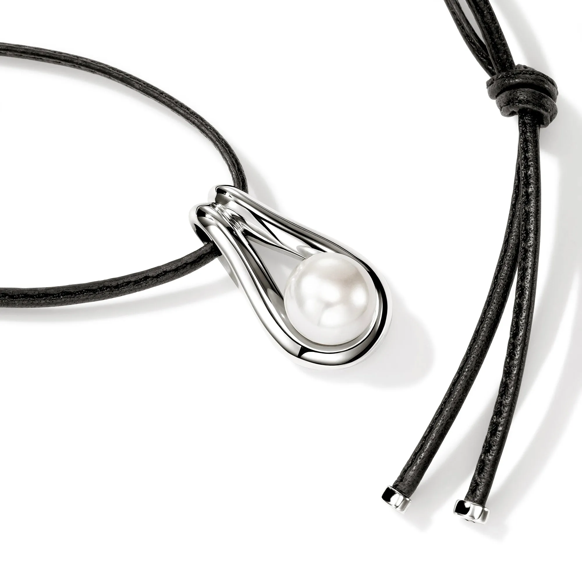 Surf Pendant Necklace, Sterling Silver, Leather, Pearl|NB8950111BL sold by John Hardy product image thumbnail 2