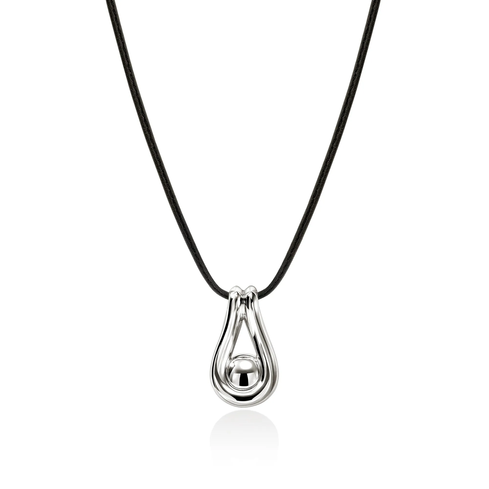 Surf Pendant Necklace, Sterling Silver, Leather, Pearl|NB8950111BL sold by John Hardy product image thumbnail 3