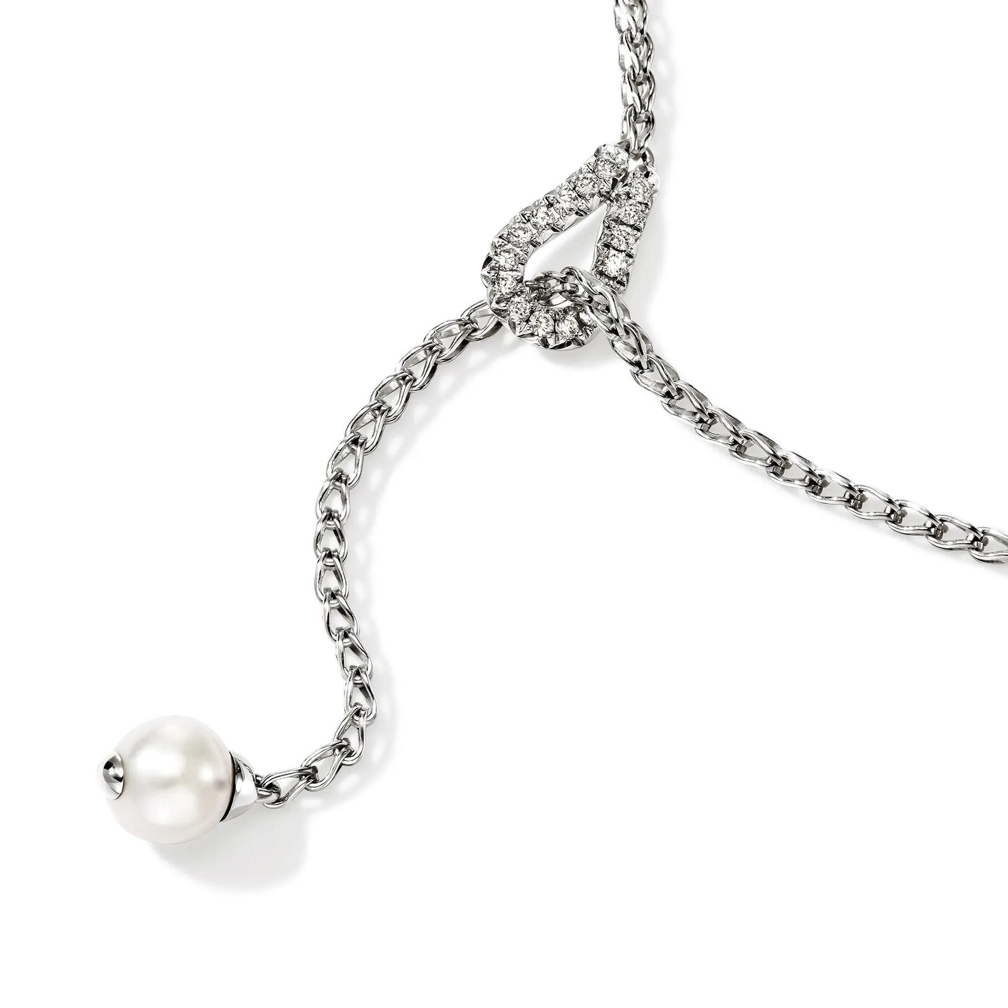 Surf Y Necklace, Sterling Silver, Diamonds, Pearl|NBP895002DI sold by John Hardy product image thumbnail 2