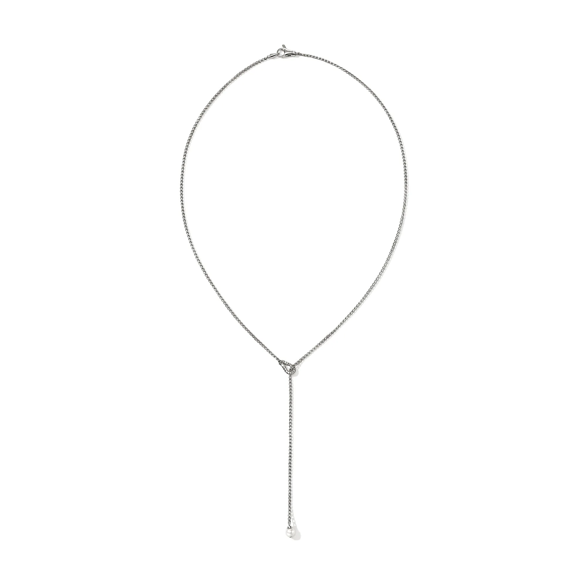 Surf Y Necklace, Sterling Silver, Diamonds, Pearl|NBP895002DI sold by John Hardy product image thumbnail 3