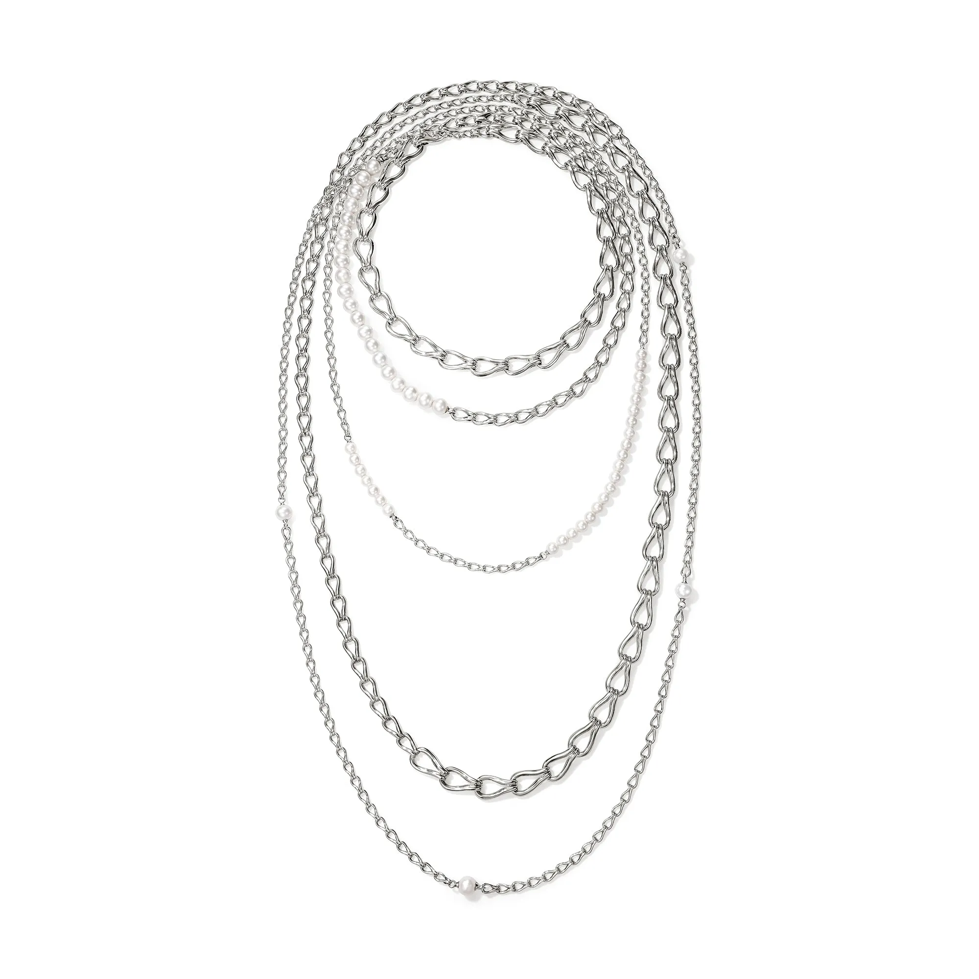 Surf Multi-Layer Necklace, Sterling Silver, Pearls|NB895101 sold by John Hardy product image thumbnail 3