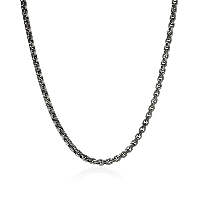 Box Chain Necklace, Dark Silver, 4.8MM|NM98809SMBRD sold by John Hardy