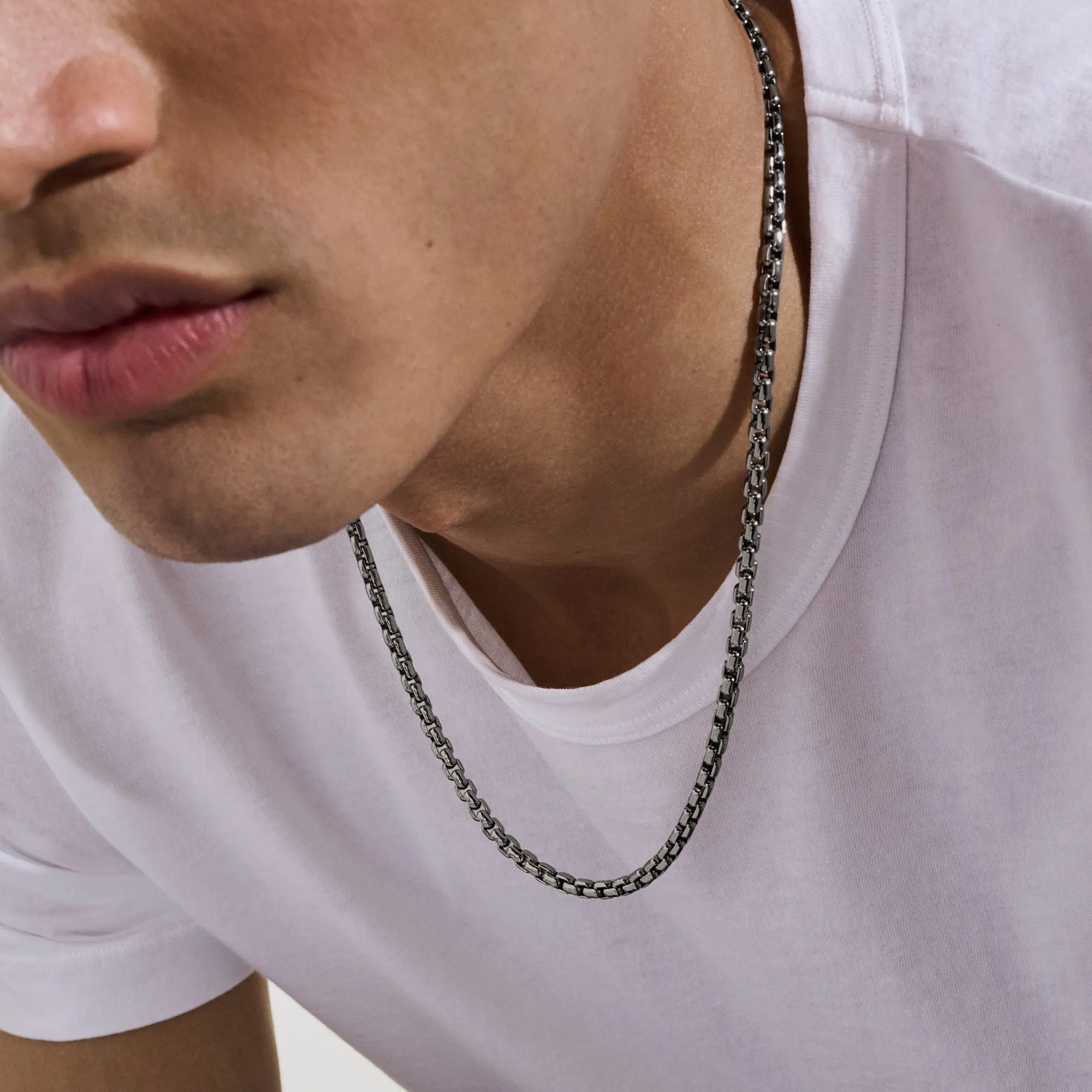 Box Chain Necklace, Dark Silver, 4.8MM|NM98809SMBRD sold by John Hardy product image thumbnail 3