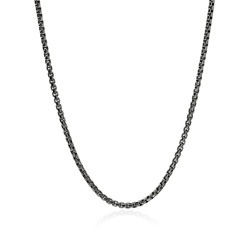 Box Chain Necklace, Dark Silver, 3.7MM|NM98808SMBRD sold by John Hardy
