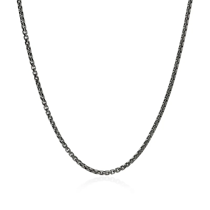 Box Chain Necklace, Dark Silver, 2.7MM|NM98807SMBRD sold by John Hardy
