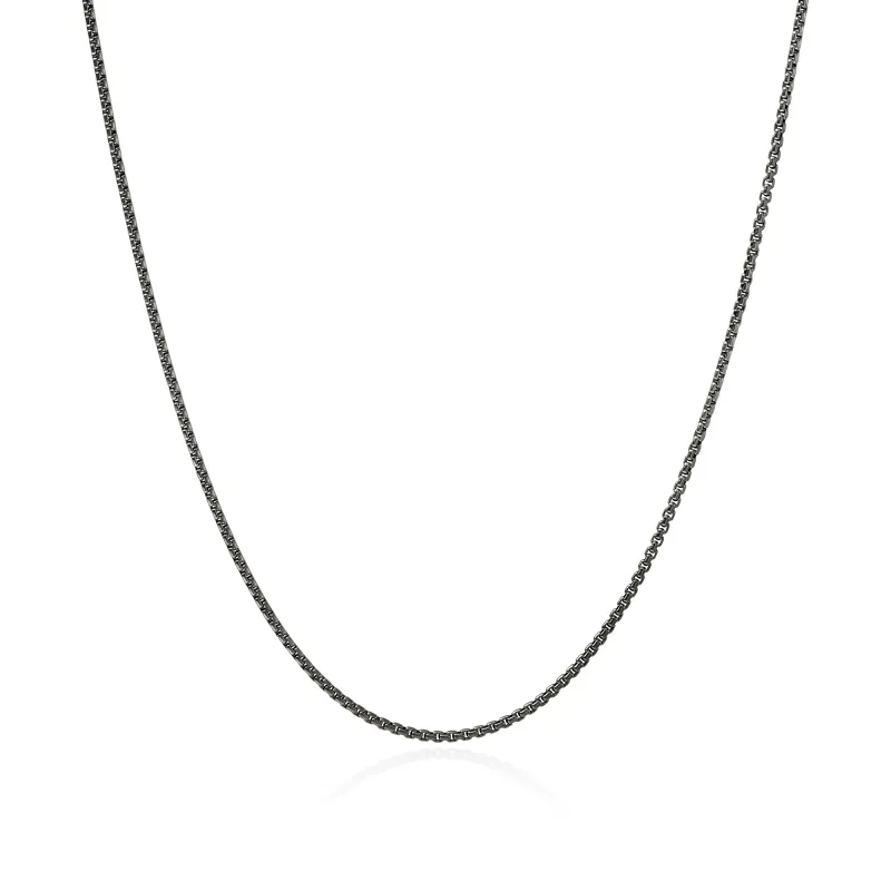 Box Chain Necklace, Dark Silver, 1.6MM|NM98806SMBRD sold by John Hardy