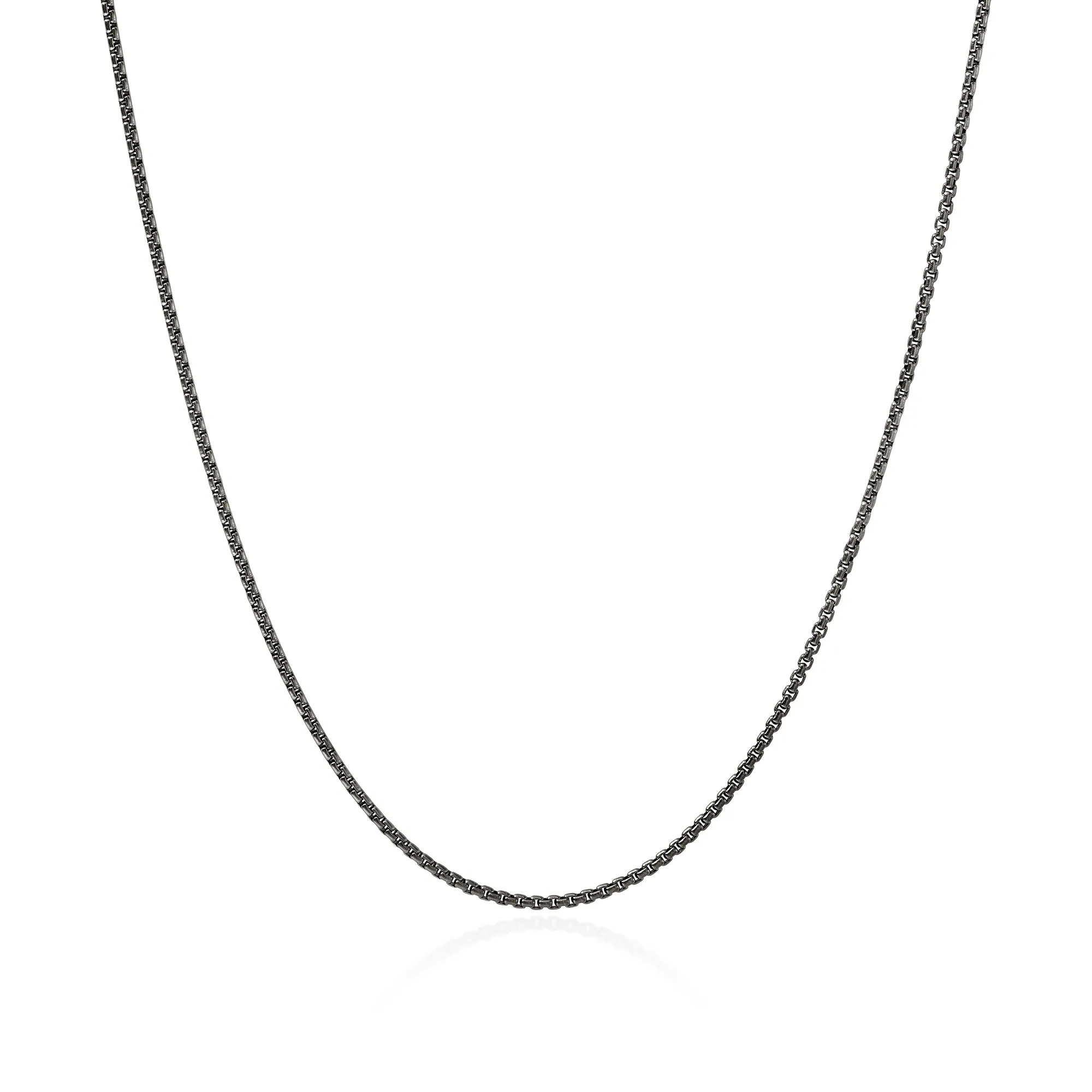 Box Chain Necklace, Dark Silver, 1.6MM|NM98806SMBRD sold by John Hardy