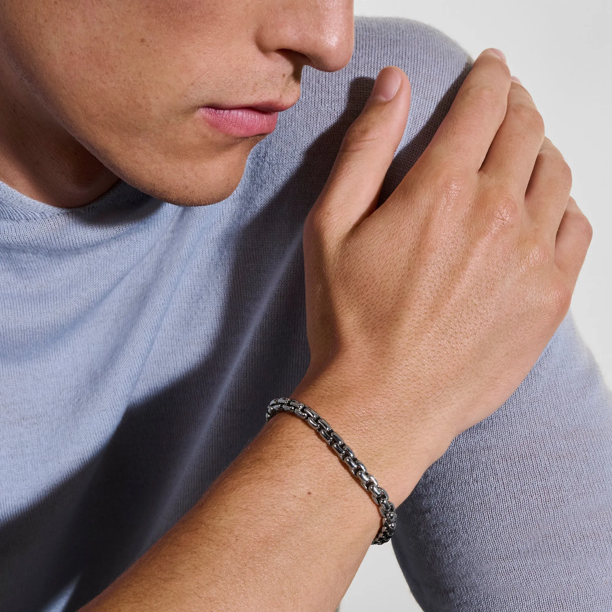 Box Chain Bracelet, Dark Silver, 6MM|BU98805SMBRD sold by John Hardy product image thumbnail 5