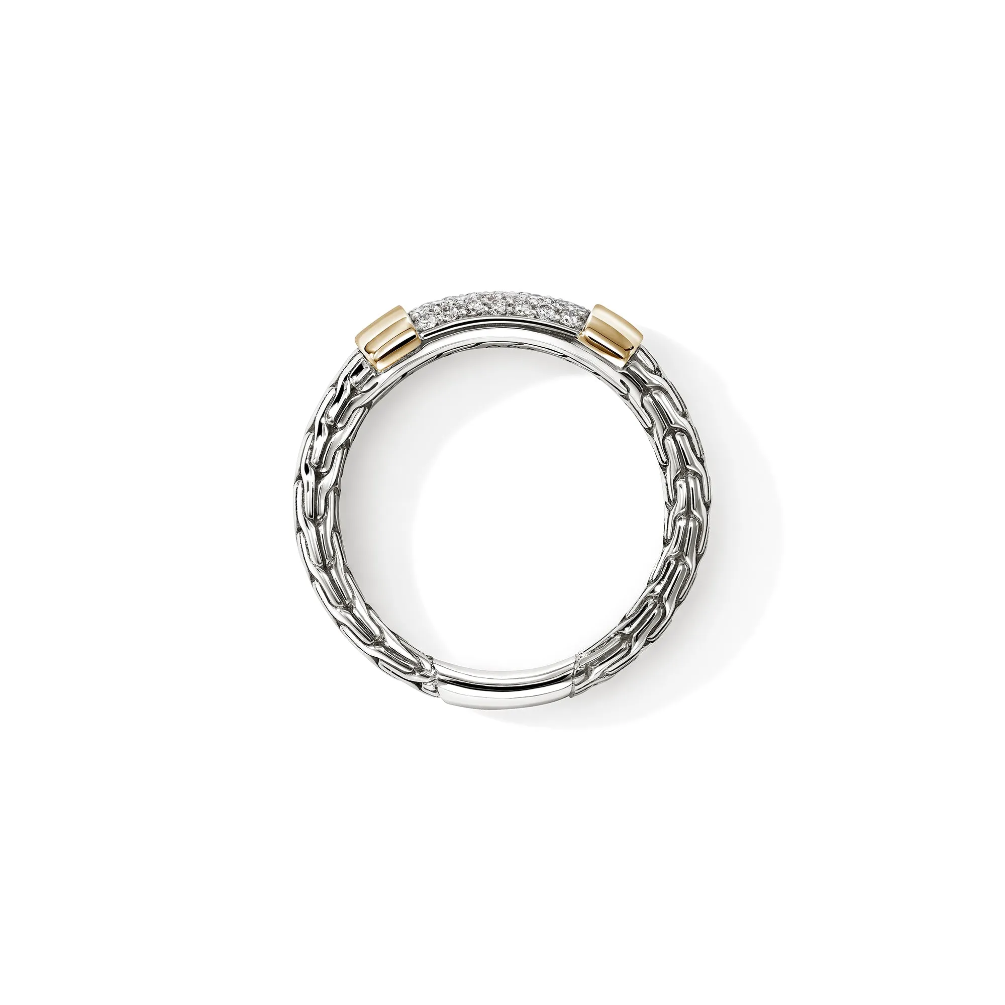 JH Essential Pave Ring, Gold, Sterling Silver, Diamonds, 5MM|RZZP988702DI sold by John Hardy product image thumbnail 4