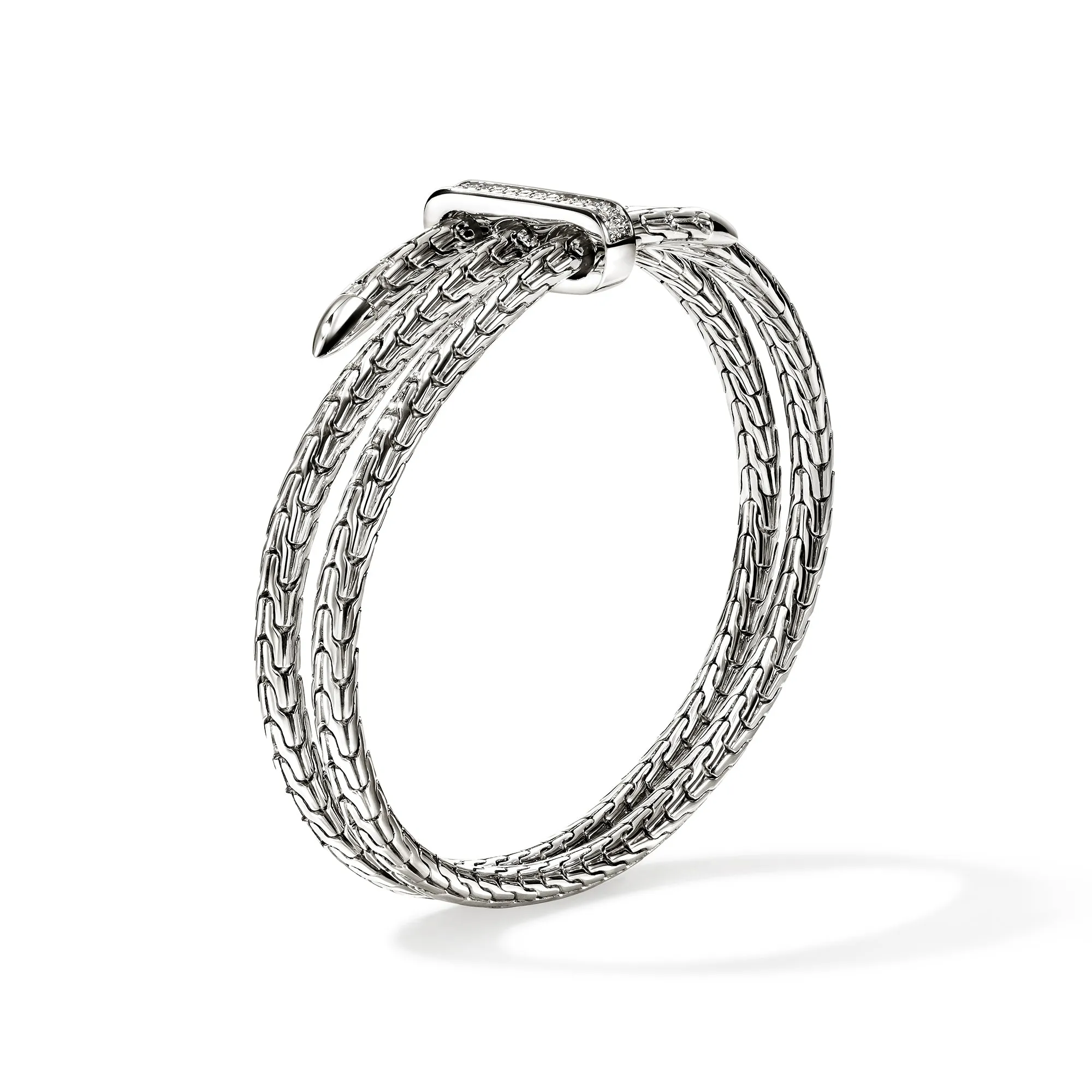 Spear Triple Flex Cuff, Sterling Silver, Diamonds, 4MM|CBP988392DI sold by John Hardy product image thumbnail 3