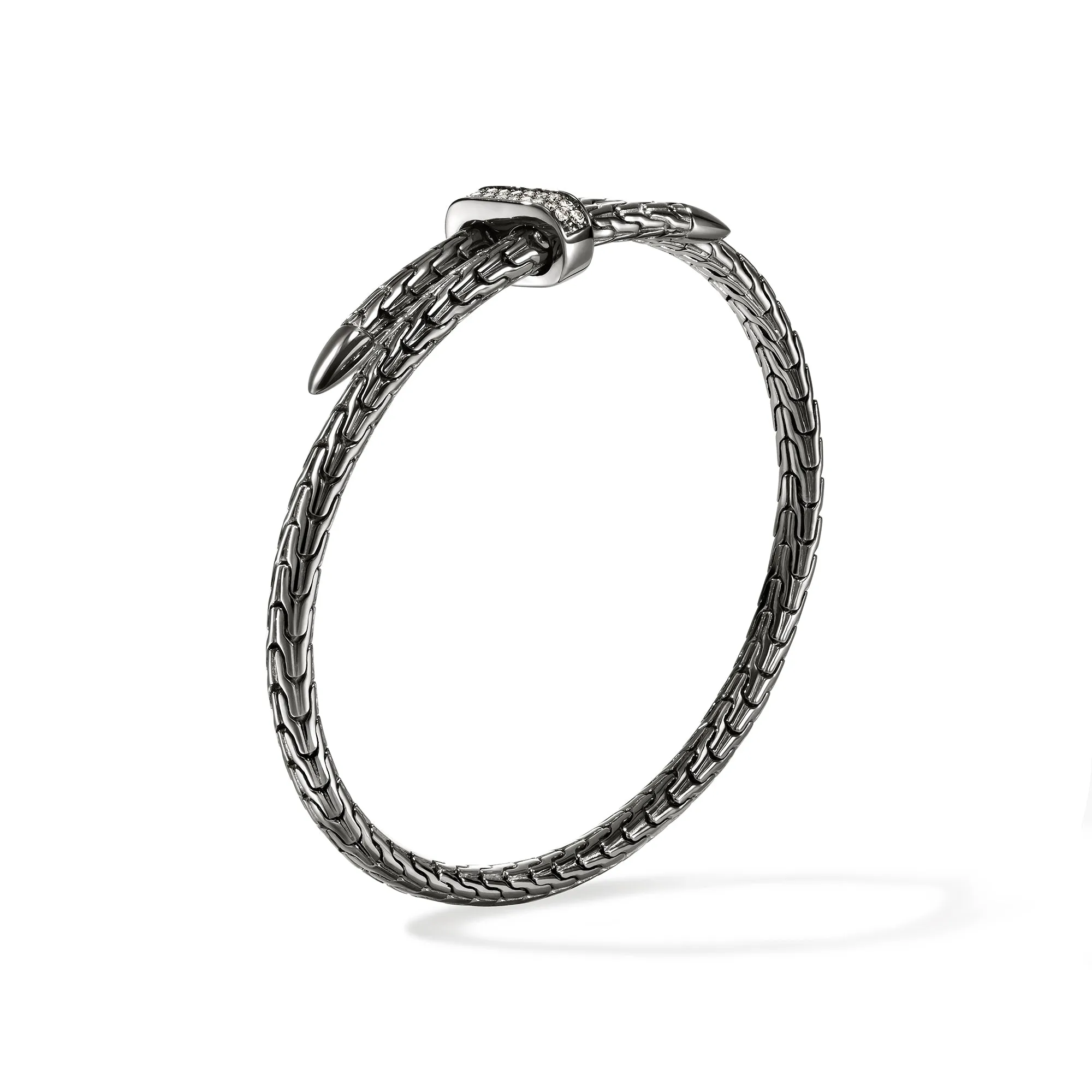 Spear Flex Cuff, Dark Silver, Diamonds, 4MM|CBP987872BRDDI sold by John Hardy product image thumbnail 3