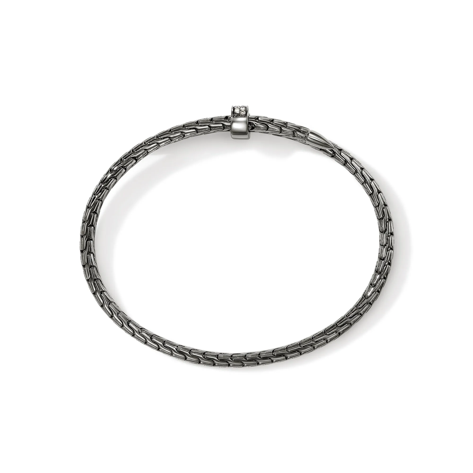 Spear Flex Cuff, Dark Silver, Diamonds, 4MM|CBP987872BRDDI sold by John Hardy product image thumbnail 5