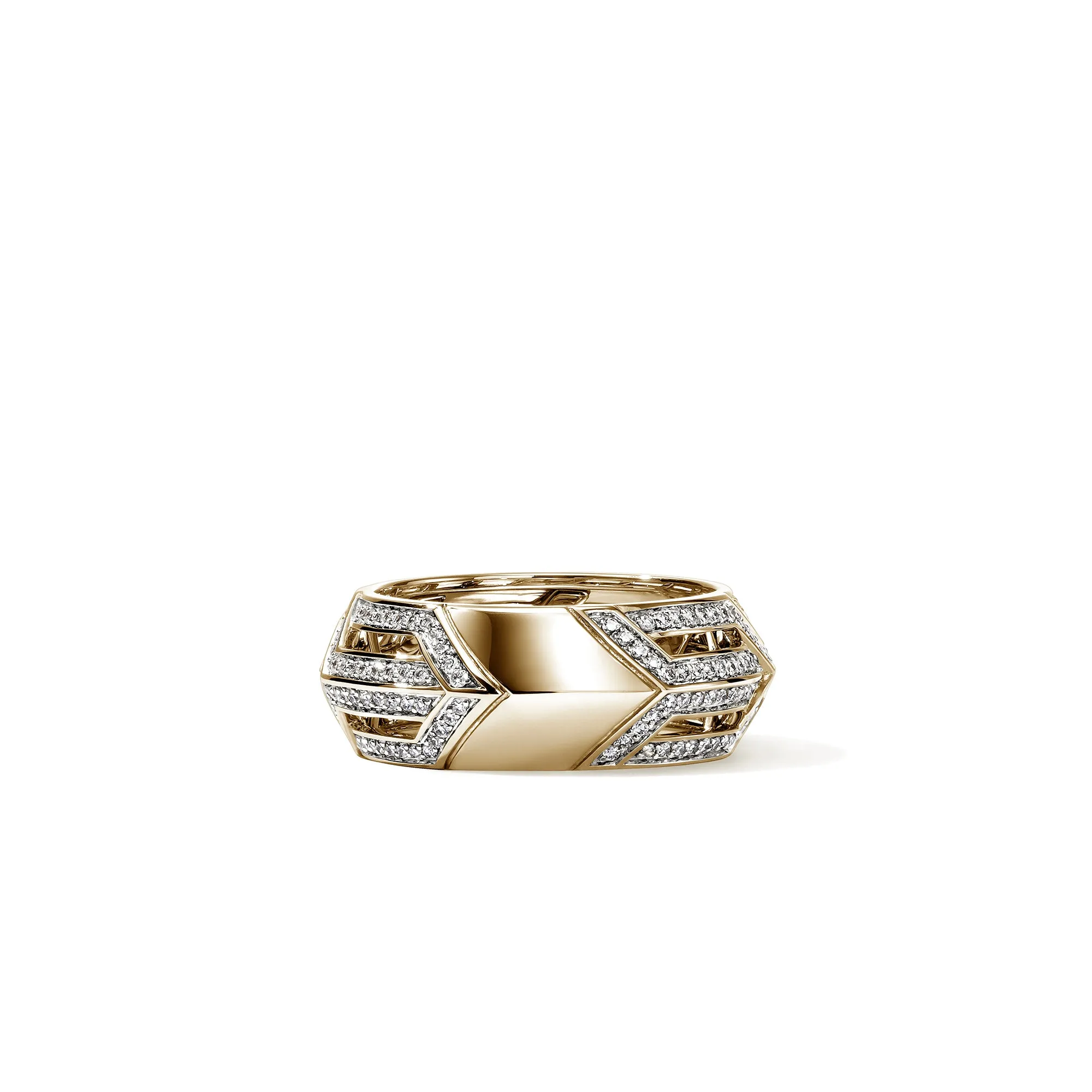 Icon 50 Band Ring, Gold, Diamonds, 8MM|RGGX987522DI sold by John Hardy product image thumbnail 3