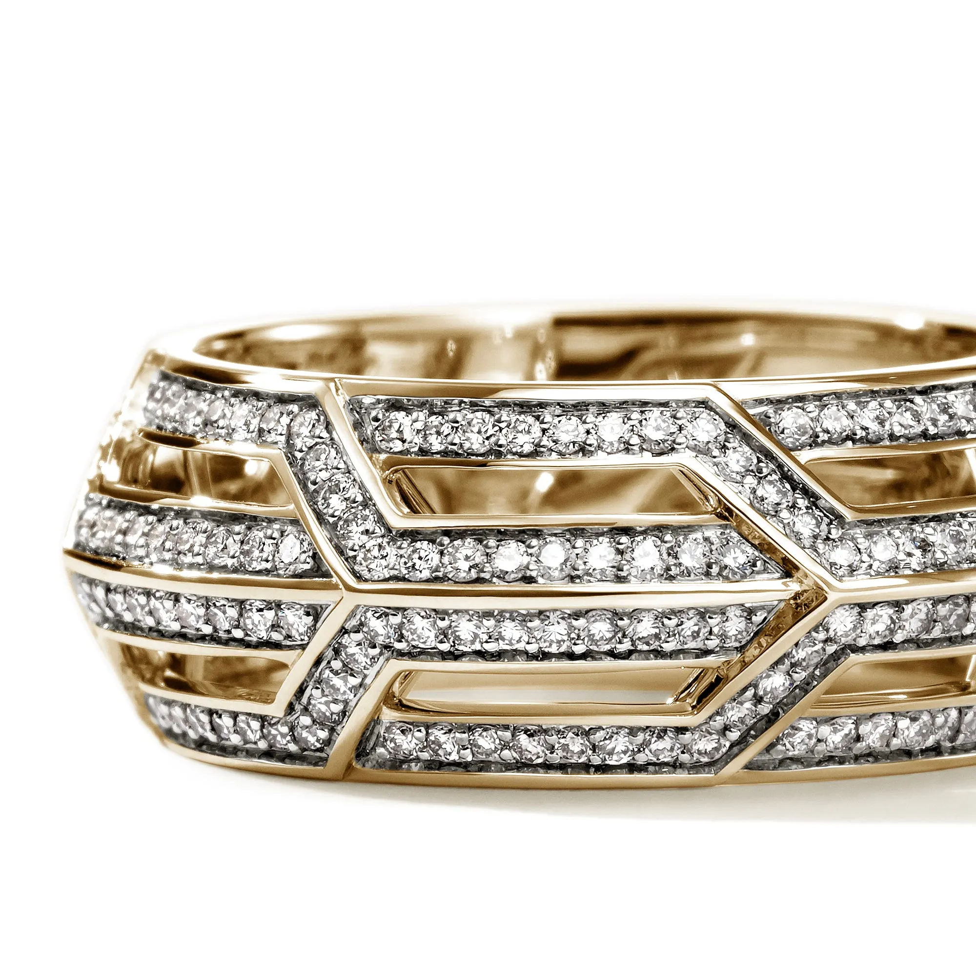 Icon 50 Band Ring, Gold, Diamonds, 8MM|RGGX987522DI sold by John Hardy product image thumbnail 2