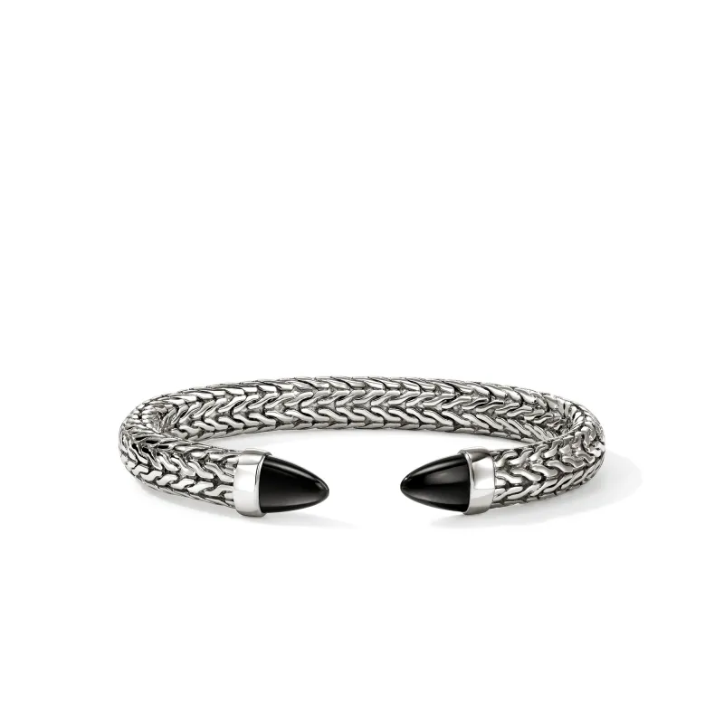 Spear 50 Flex Cuff, Sterling Silver, Black Onyx|CBS987961BON sold by John Hardy
