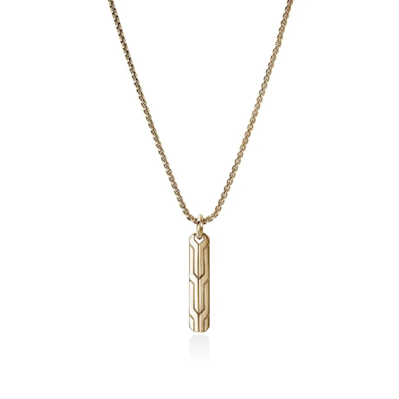 Icon 50 Tag Necklace, Gold|NMGG988333 sold by John Hardy