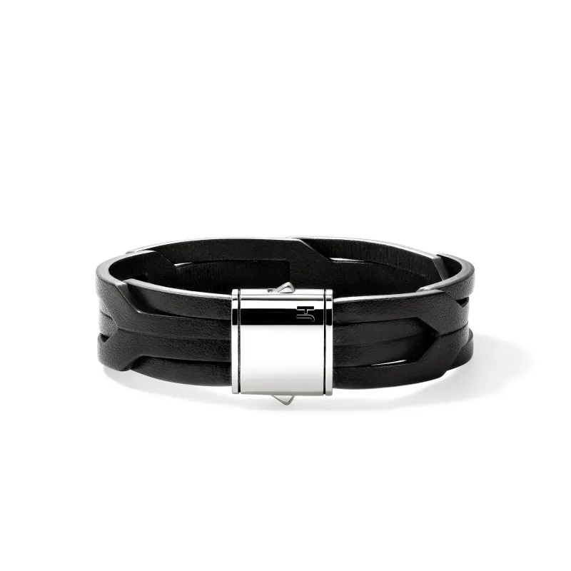 Icon 50 Bracelet, Sterling Silver, Leather|BU98744BL sold by John Hardy