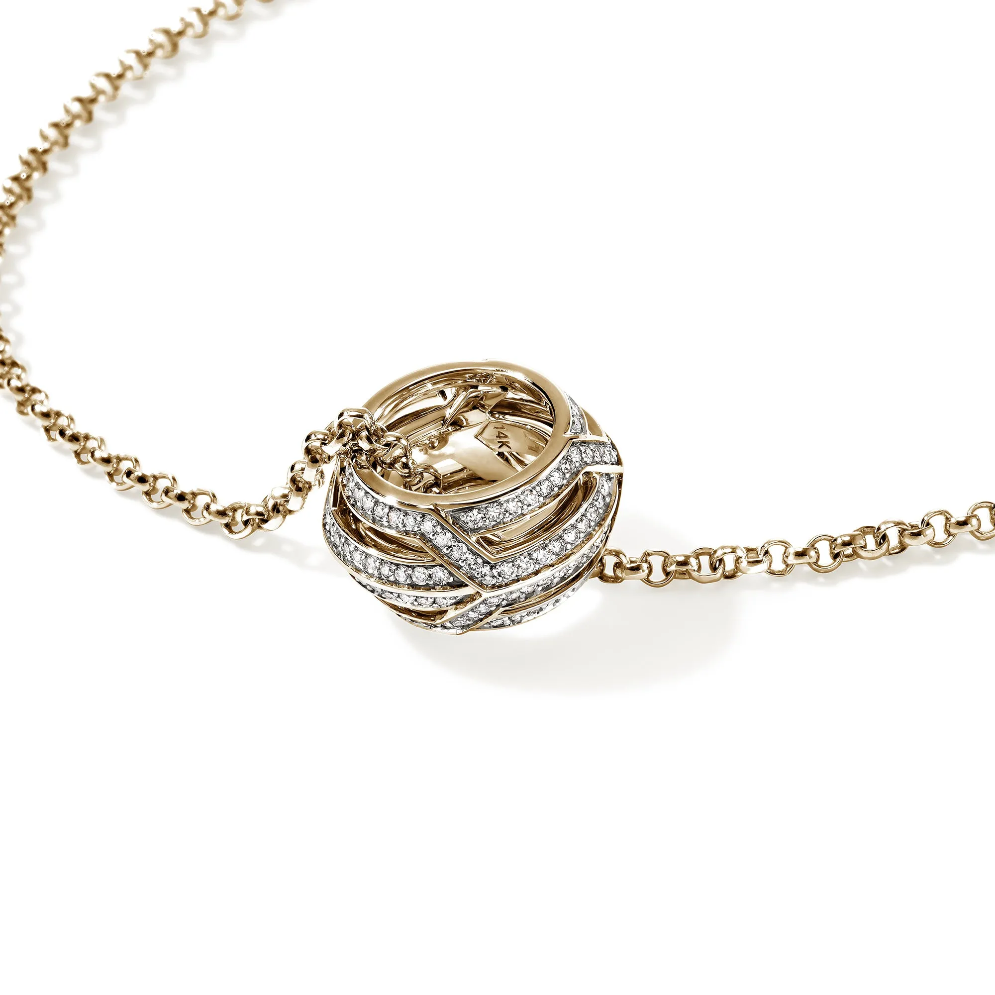 Icon 50 Pendant Necklace, Gold, Diamonds|NGGX987532DI sold by John Hardy product image thumbnail 2